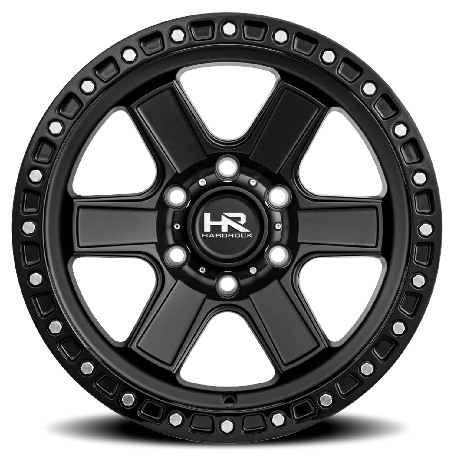Hardrock Offroad H104 17x9" 5x127mm 78.1mm CB -12mm Matte Black Black Lip
