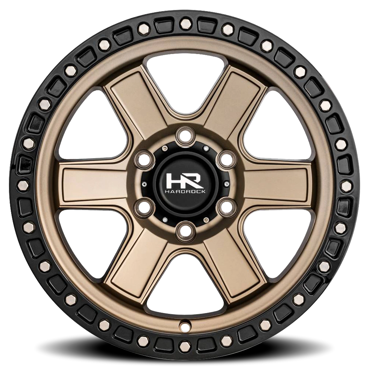 Hardrock Offroad H104 17x9" 6x135mm 87.1mm CB +1mm Matte Bronze Black Lip