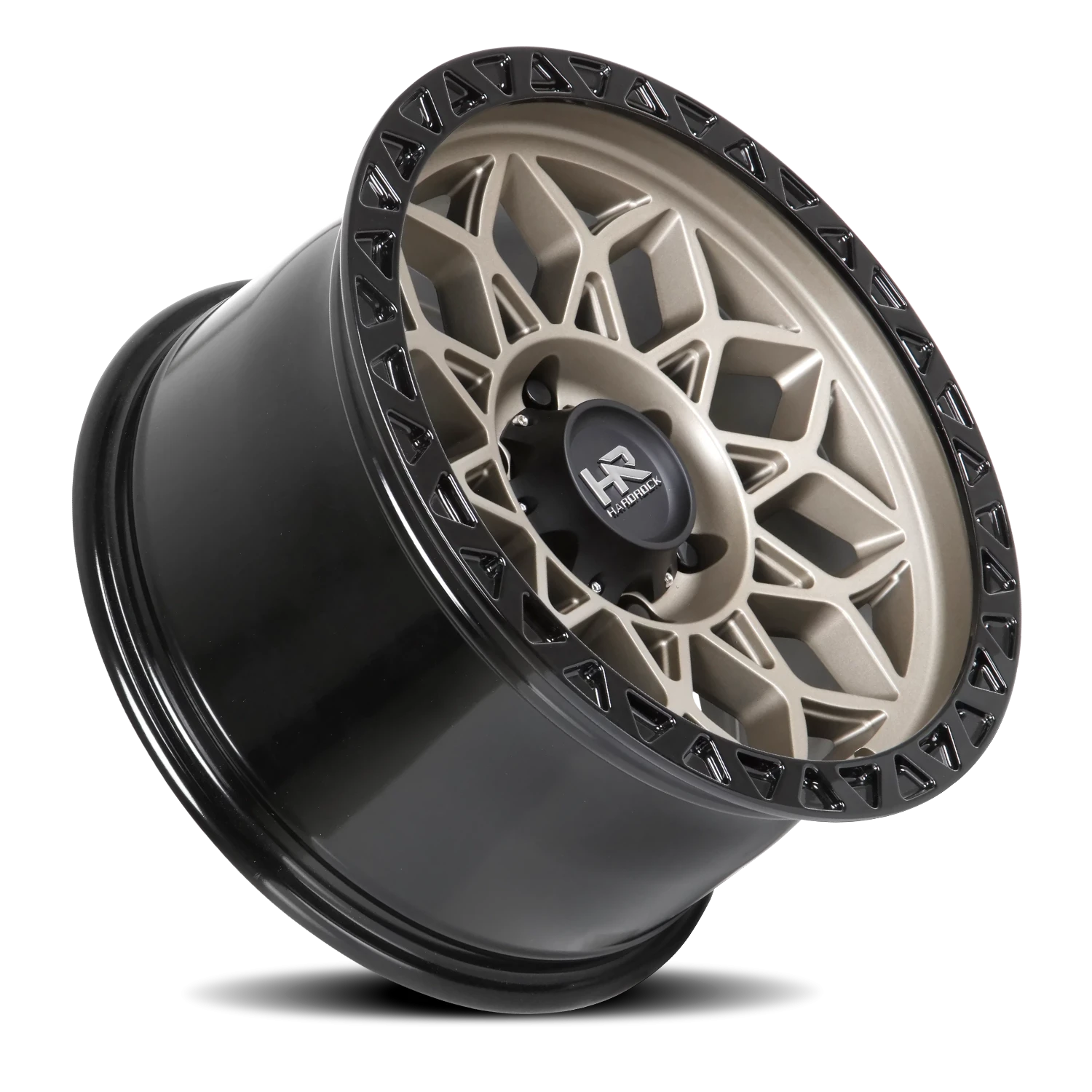Hardrock Offroad H108 17x9" 6x139.7mm 139.7mm CB +1mm Matte Bronze Black Lip