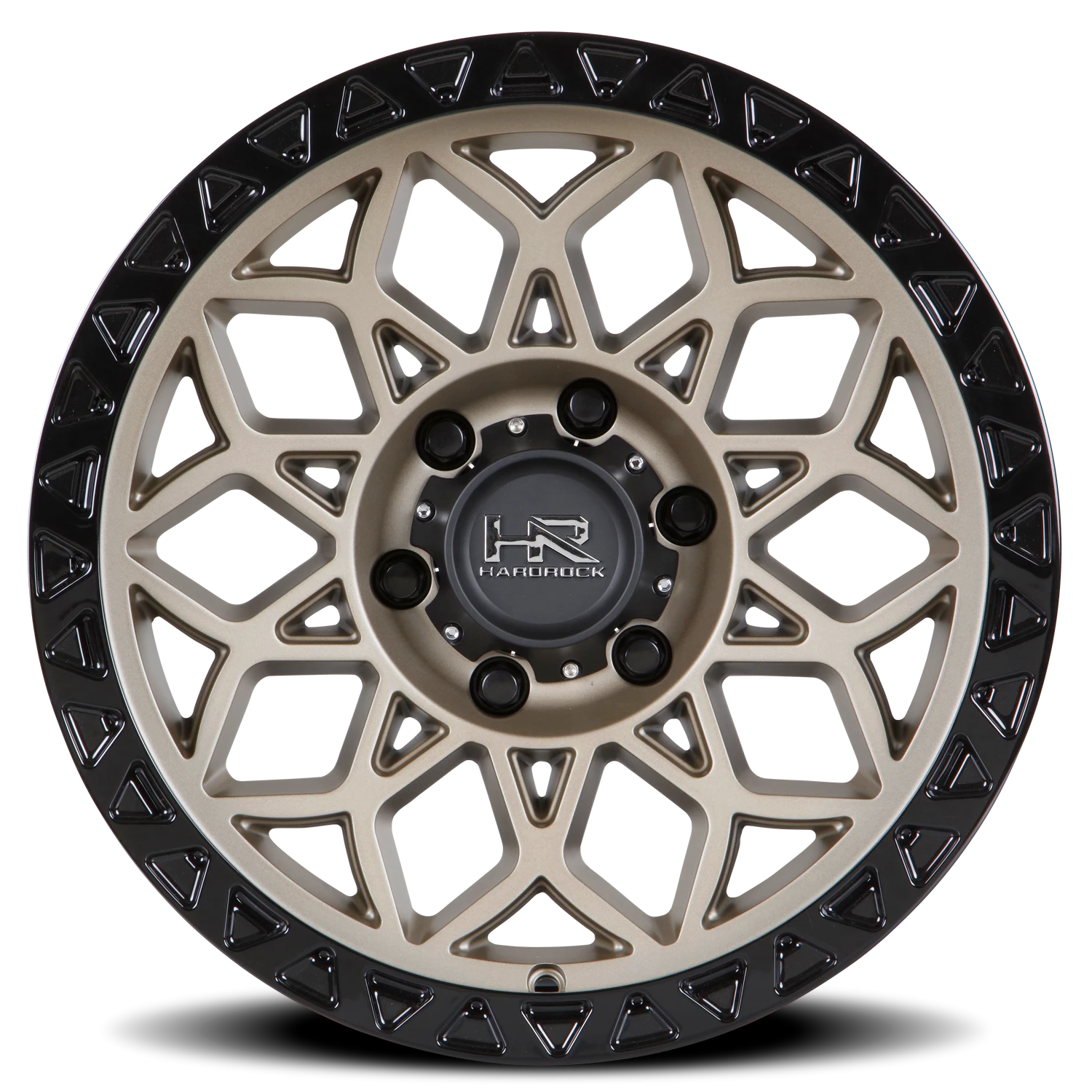 Hardrock Offroad H108 17x9" 6x139.7mm 139.7mm CB +1mm Matte Bronze Black Lip