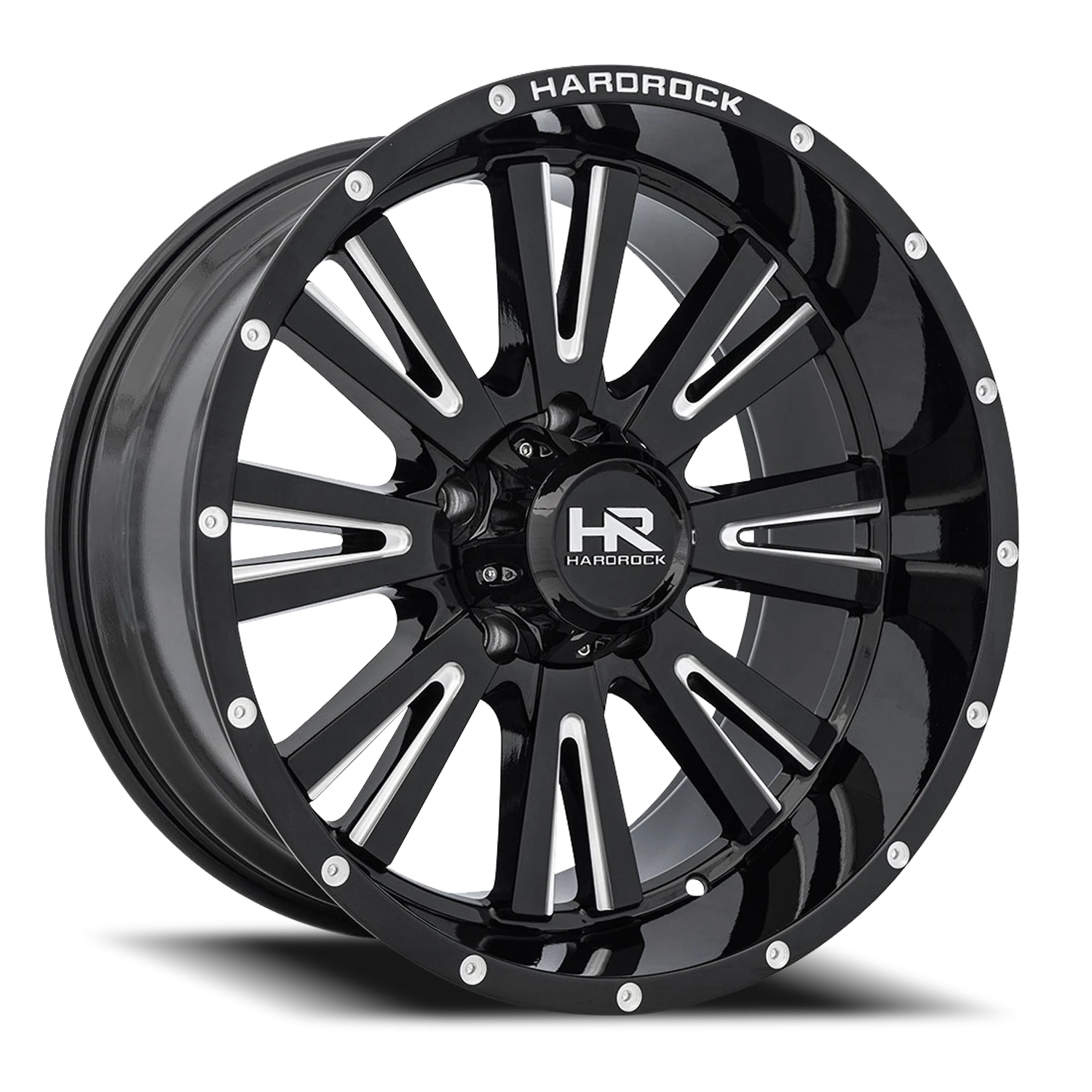 Hardrock Offroad Spine Xposed H503 20x10" 5x150mm 110.3mm CB -19mm Gloss Black Milled