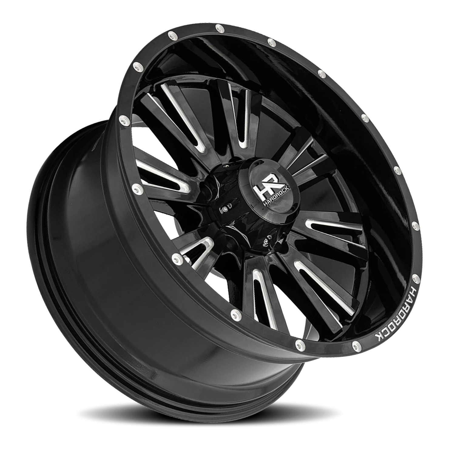 Hardrock Offroad Spine Xposed H503 20x10" 5x150mm 110.3mm CB -19mm Gloss Black Milled