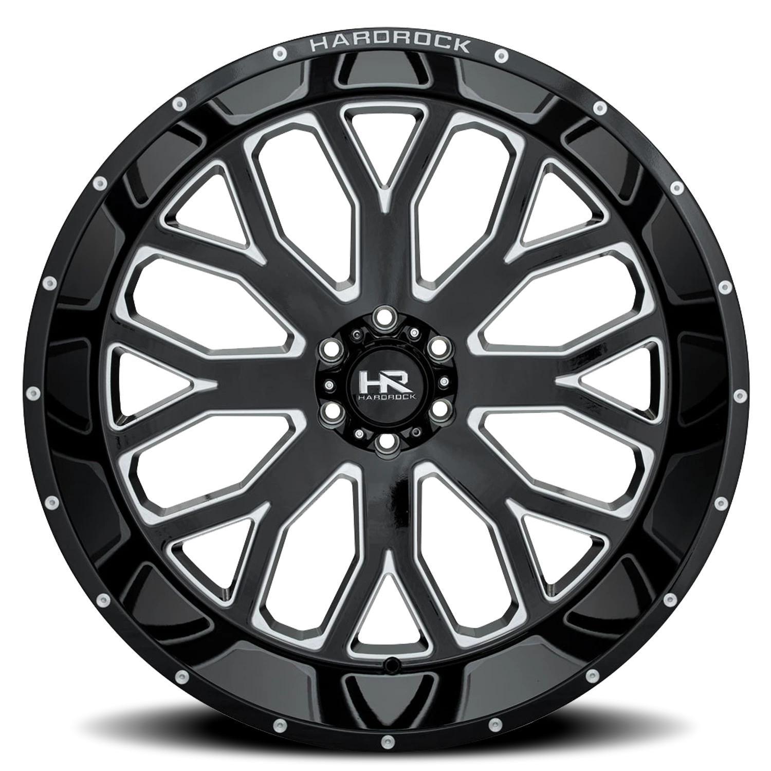 Hardrock Offroad Slammer Xposed H504 20x9" 8x170mm 125.2mm CB 0mm Gloss Black Milled