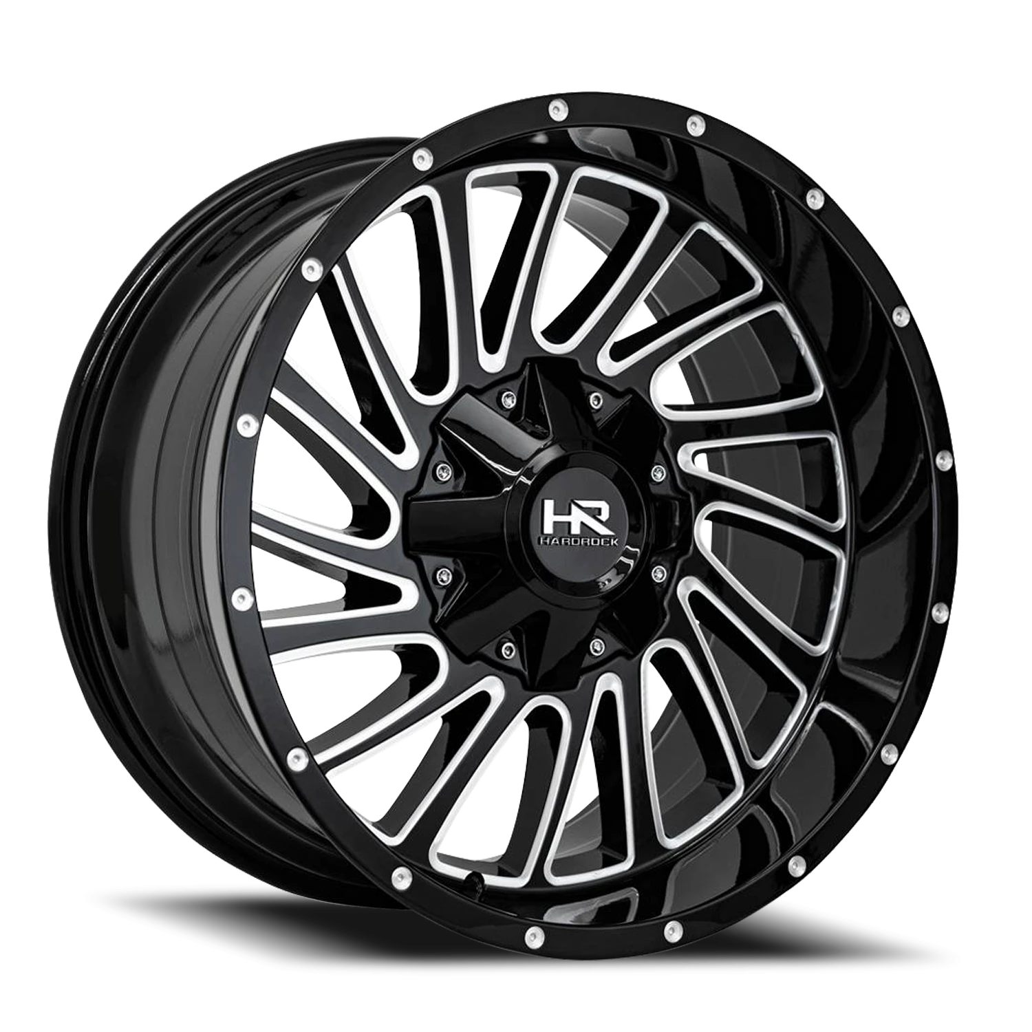 Hardrock Offroad Overdrive H708 20x10" 6x135mm 108mm CB -19mm Gloss Black Milled