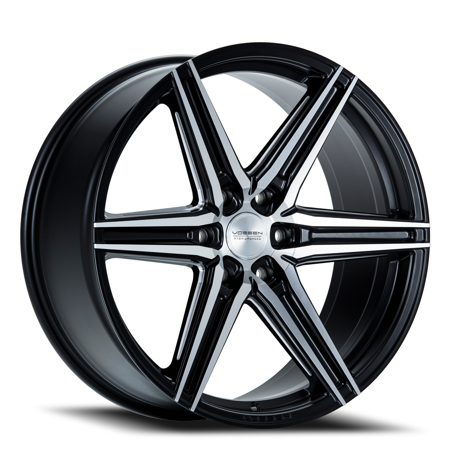 Vossen Wheels HF6-2 MB 24x10 +25 6x139.7mm 106.1mm Matte Black Brushed - Wheel Warehouse