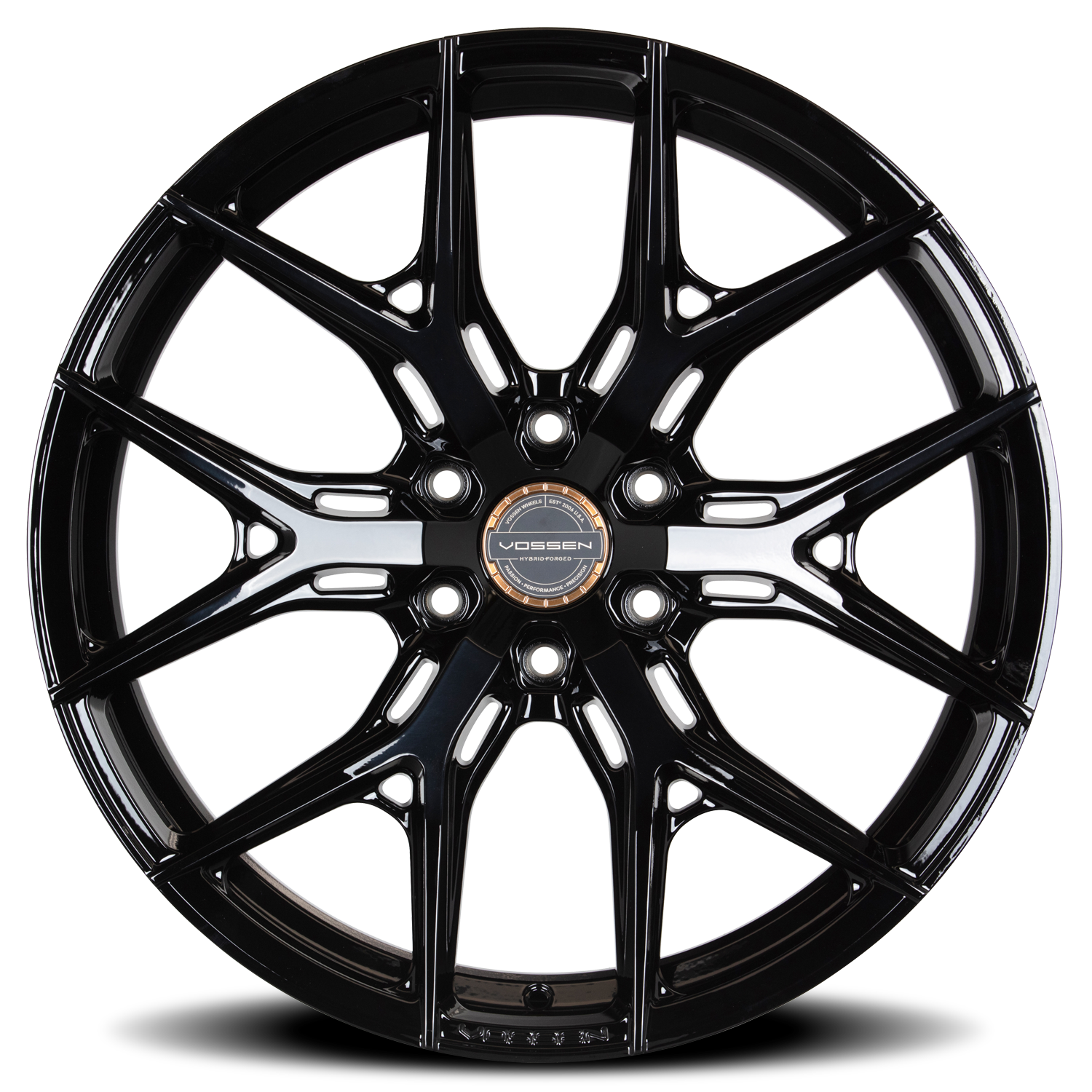 Vossen Wheels HF6-4 GB 22x12 -44 6x135mm 87.1mm Gloss Black - Wheel Warehouse