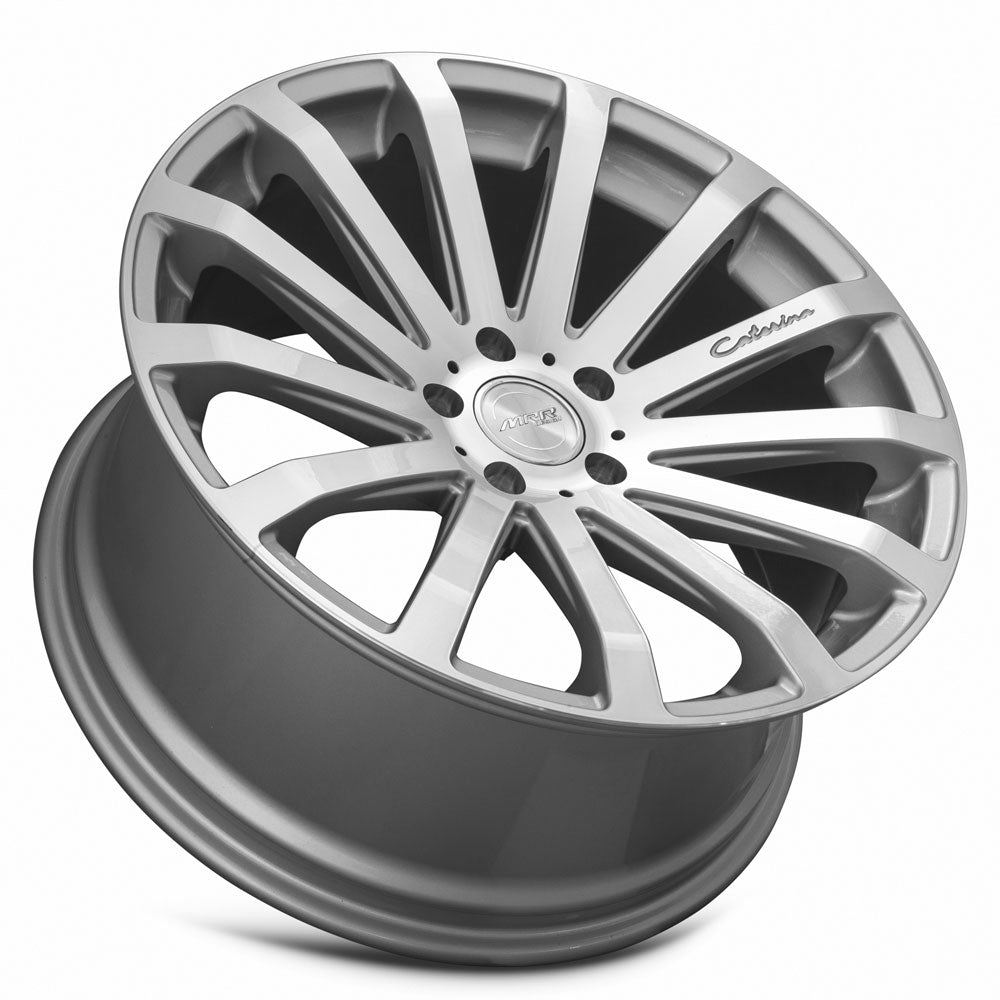 MRR HR9 18x9.5 40 5x108mm 73.1mm Silver Machined Face