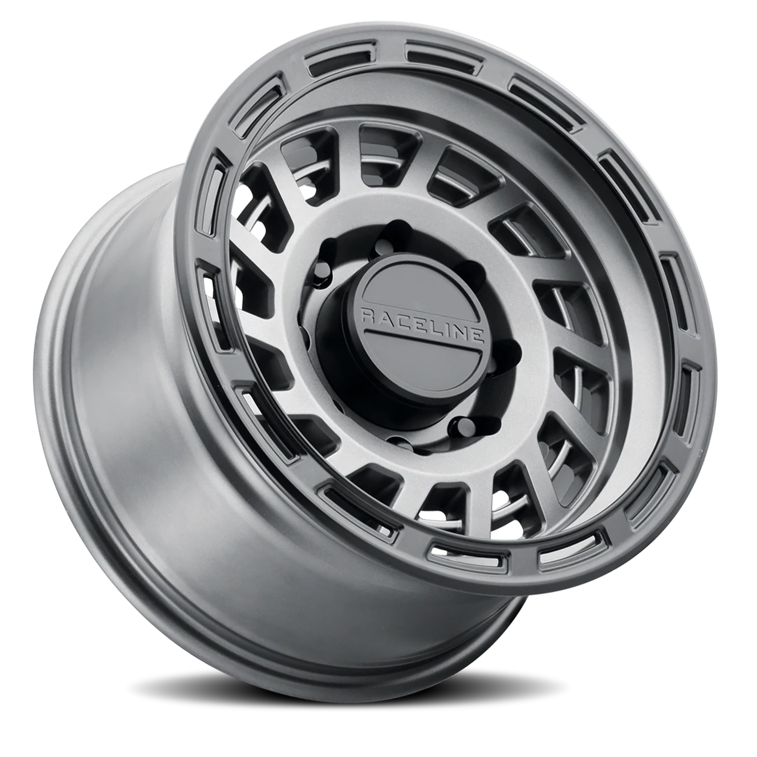 Raceline Halo 17x8.5" 6x135mm 87.1mm CB 0mm Gunmetal Black Ring