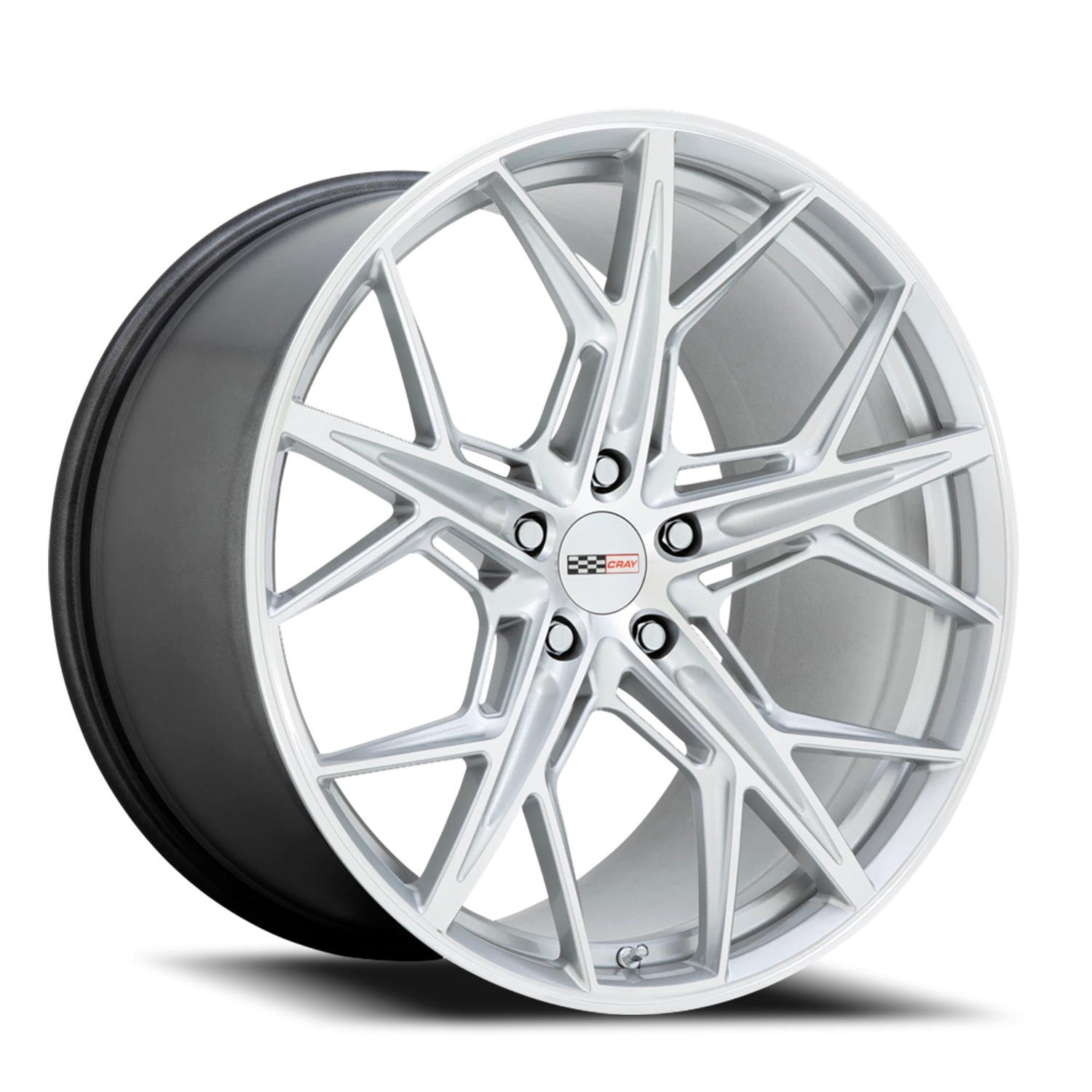 Cray Hammerhead SL 19x9 +50 5x120.65mm 70.3mm Gloss Silver Mirror Cut Face