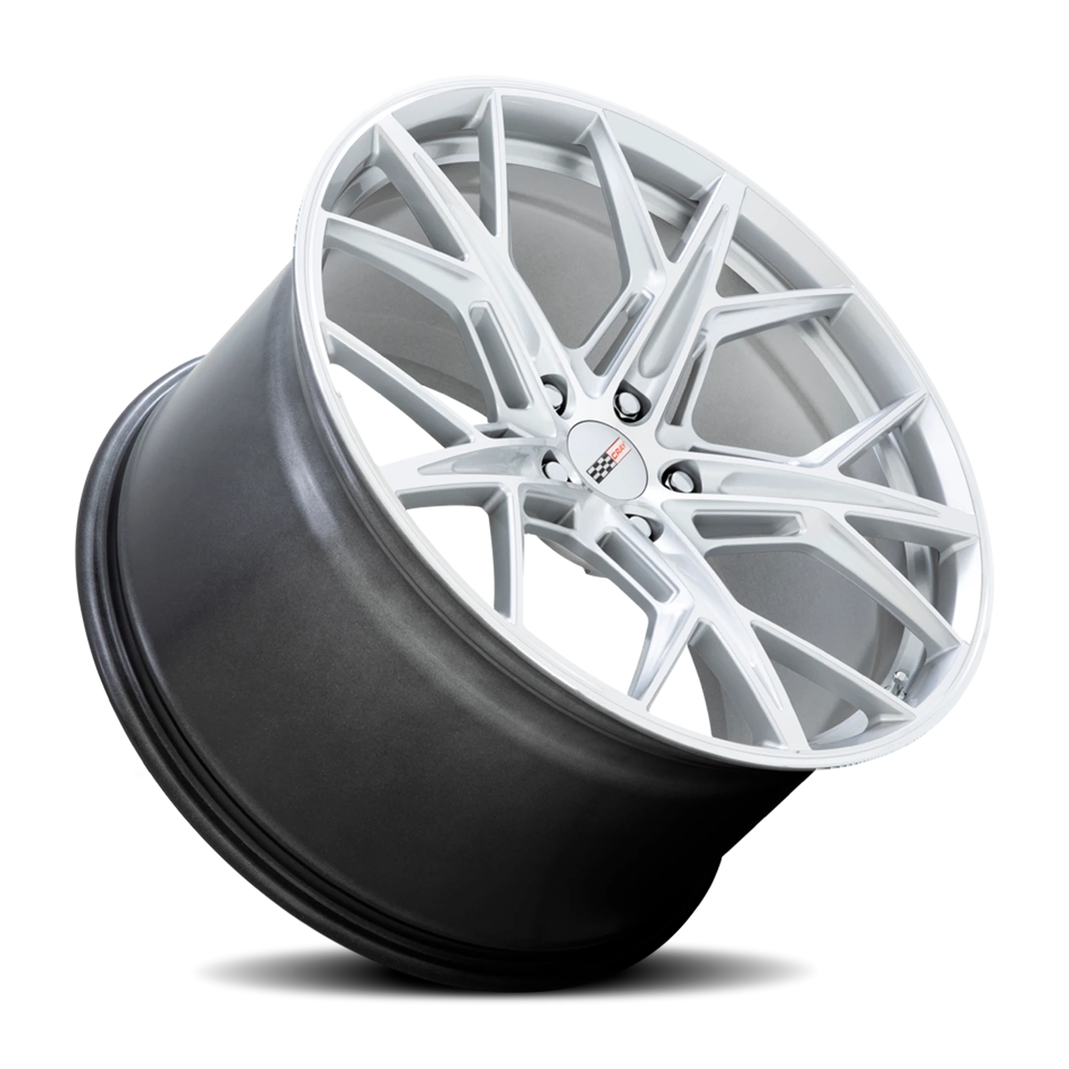Cray Hammerhead SL 19x9 +50 5x120.65mm 70.3mm Gloss Silver Mirror Cut Face