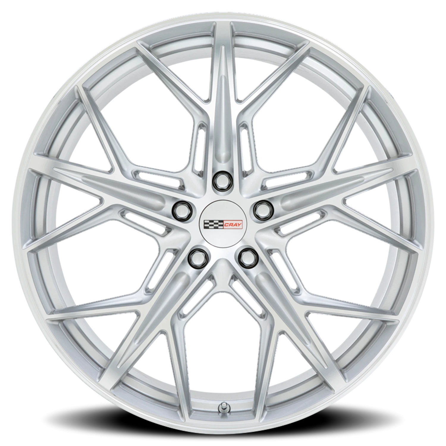 Cray Hammerhead SL 22x12 +52 5x120mm 67.06mm Gloss Silver Mirror Cut Face