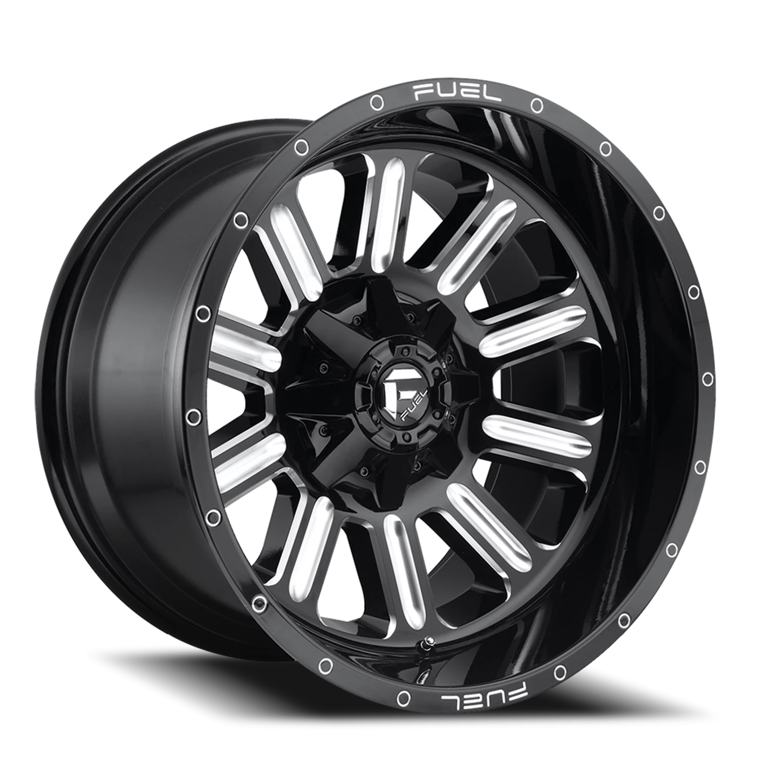 Fuel Hardline 18x9" 6x135mm 106.1mm CB +20mm Gloss Black Milled