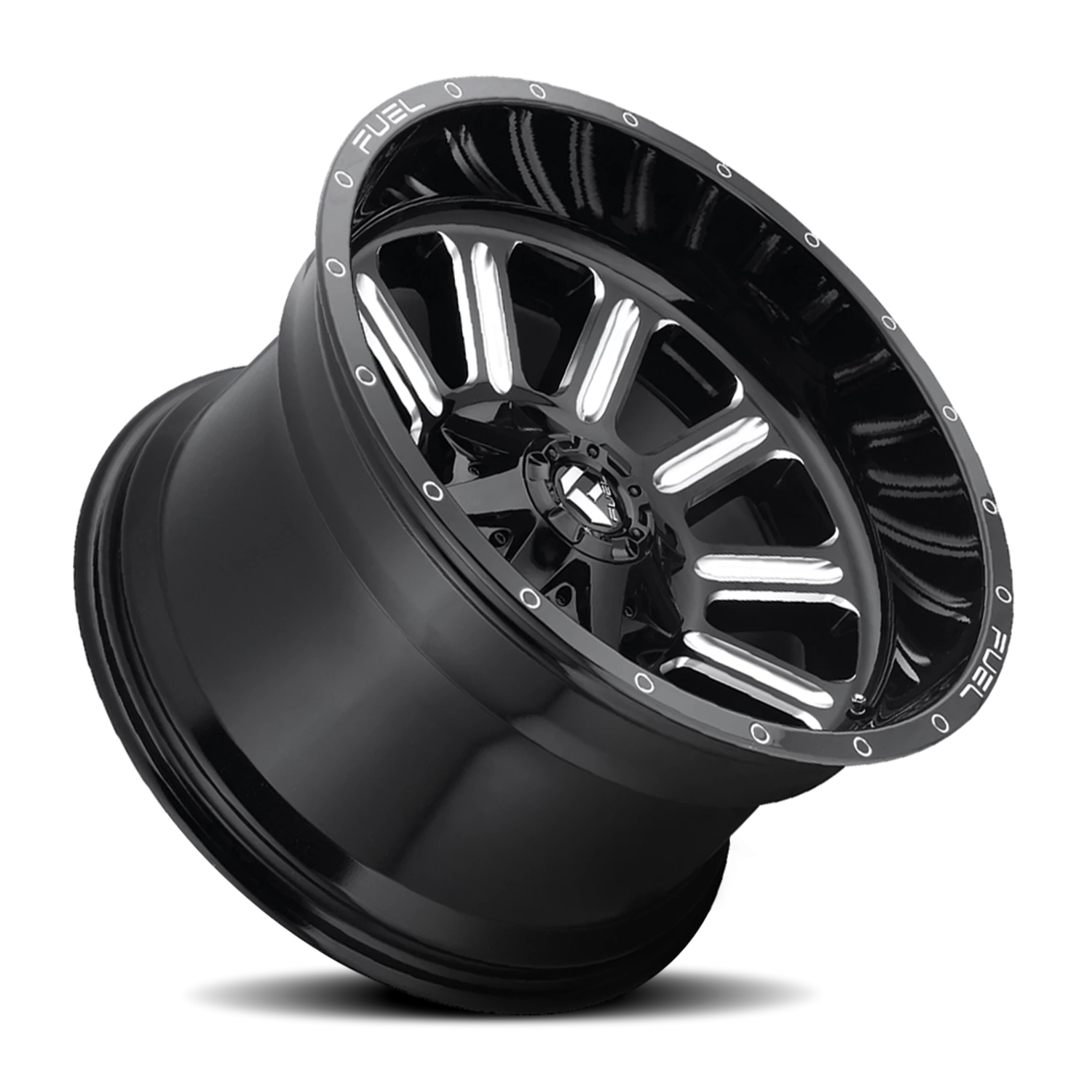 Fuel Hardline 18x9" 5x114.3mm 78.1mm CB -12mm Gloss Black Milled