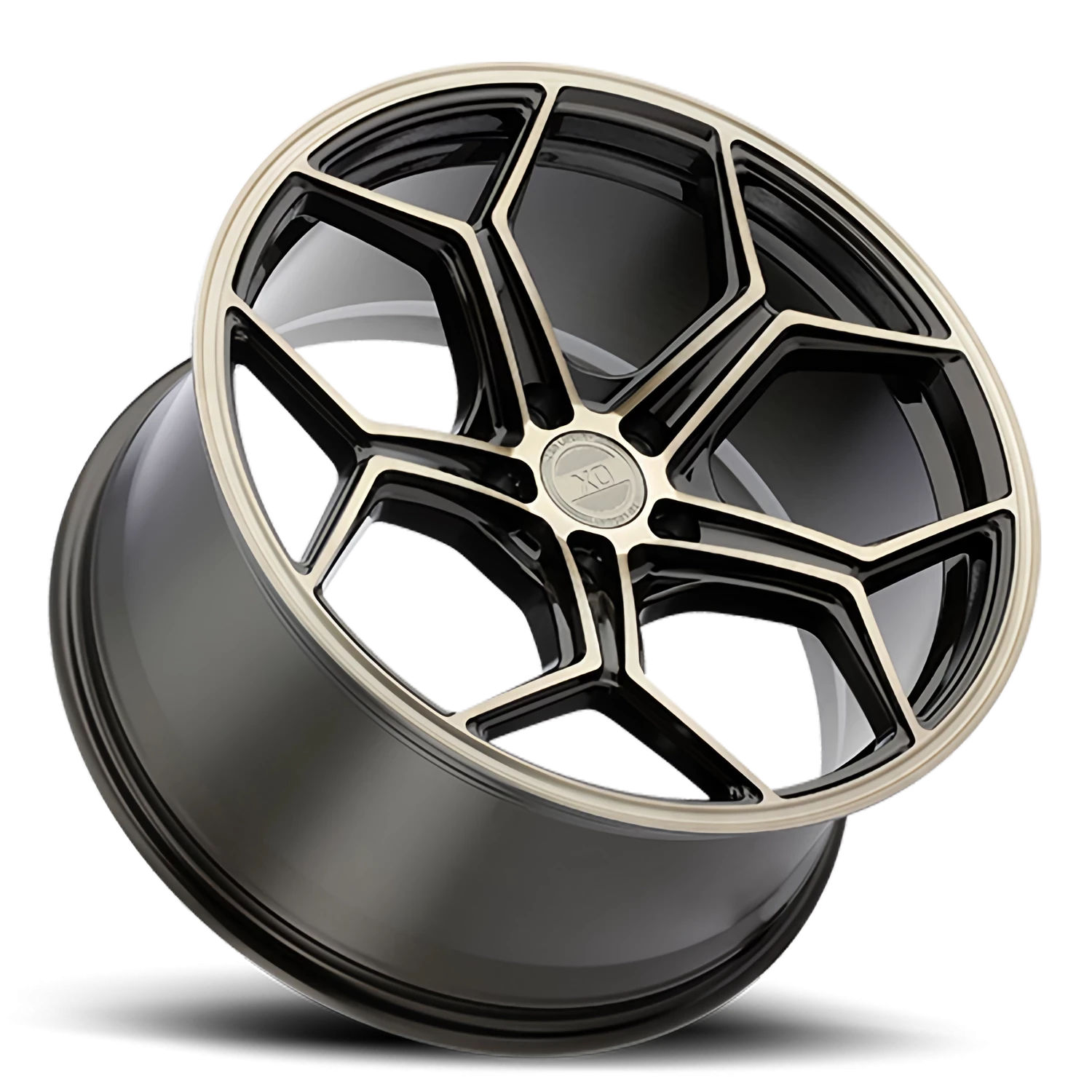 XO Luxury Helsinki 22x10.5" 5x115mm 71.5mm CB +20mm Dark Bronze Brushed Bronze Face