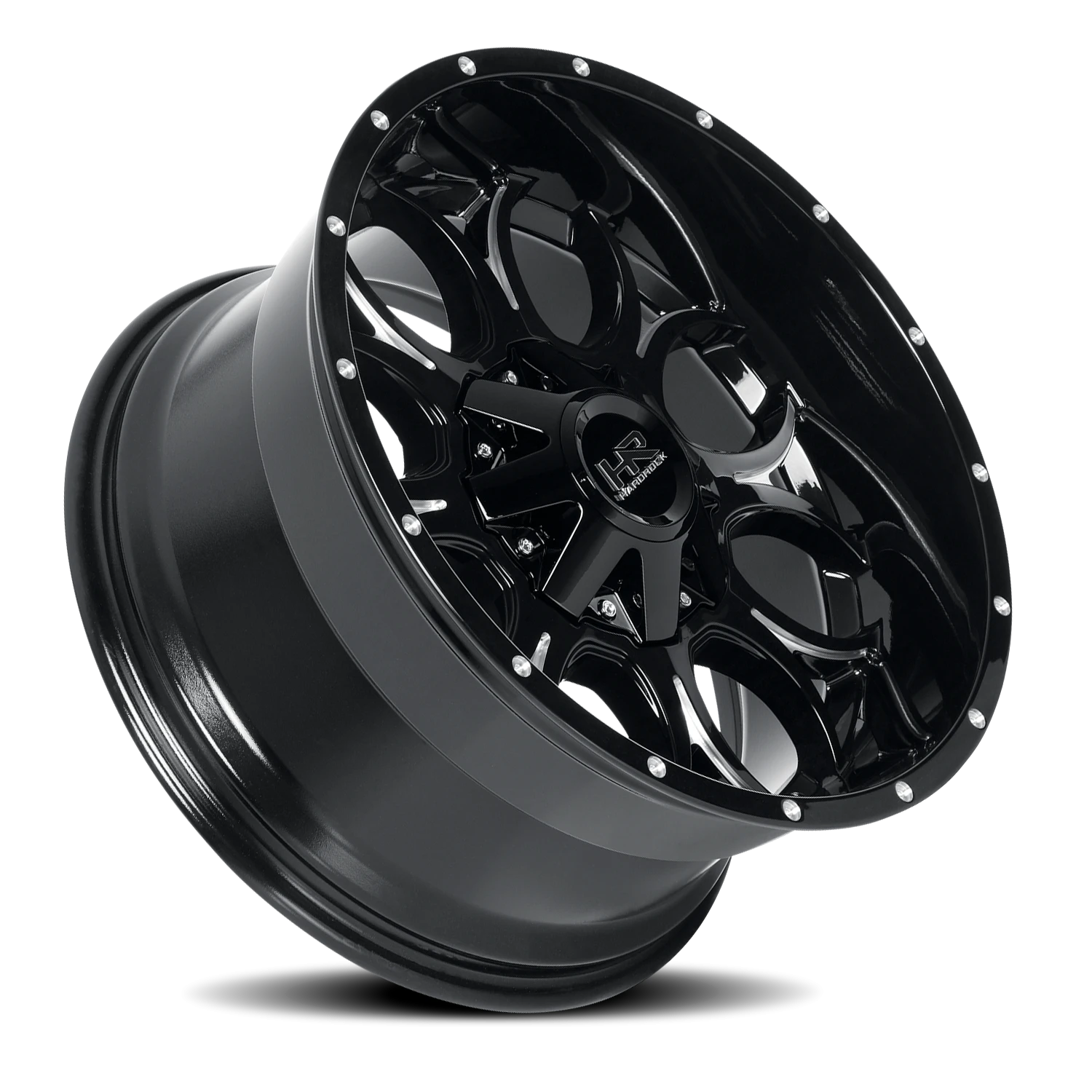 Hardrock Offroad Horseshoe H713 22x10" 5x127mm 127mm CB -25mm Gloss Black Milled