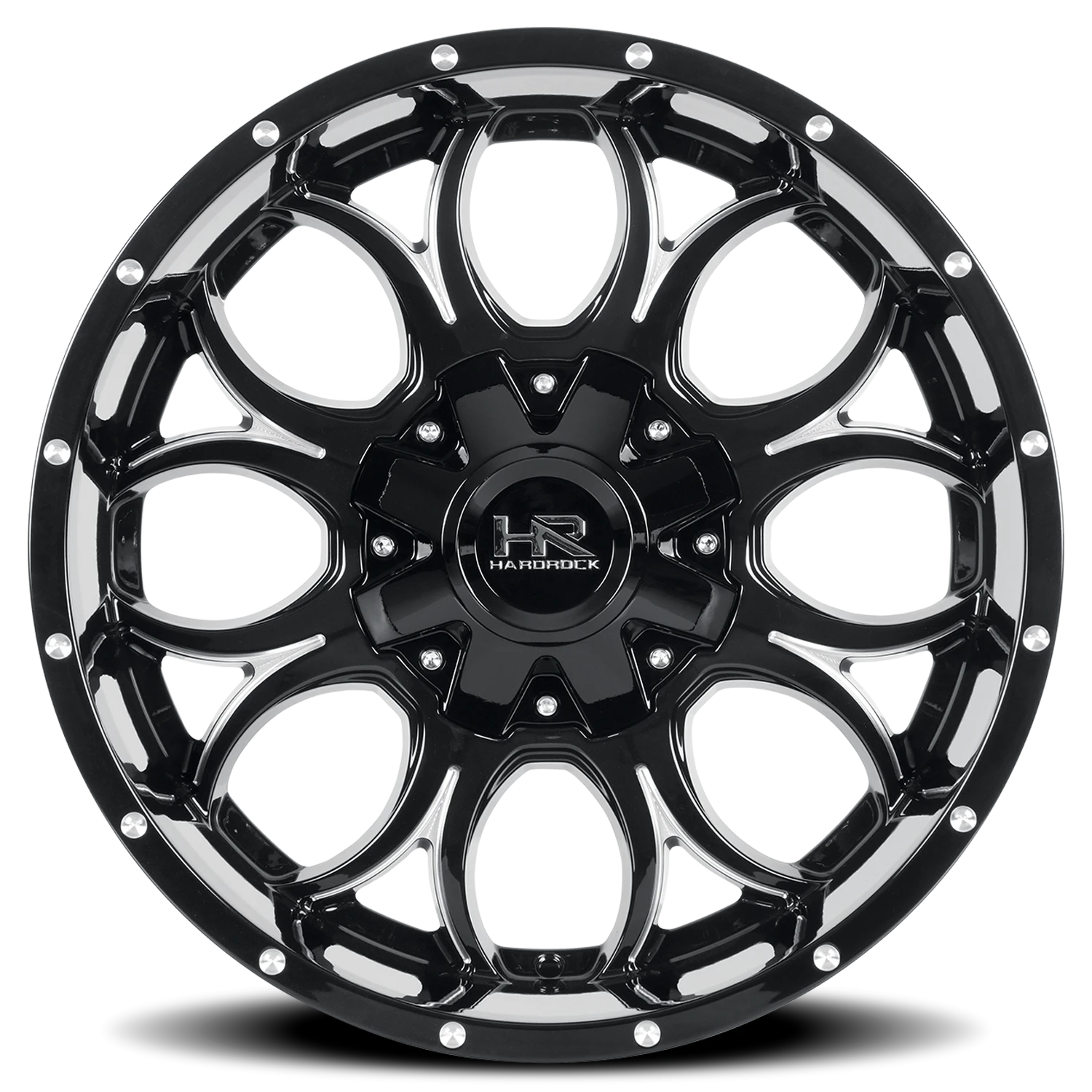 Hardrock Offroad Horseshoe H713 20x10" 8x170mm 170mm CB -19mm Gloss Black Milled