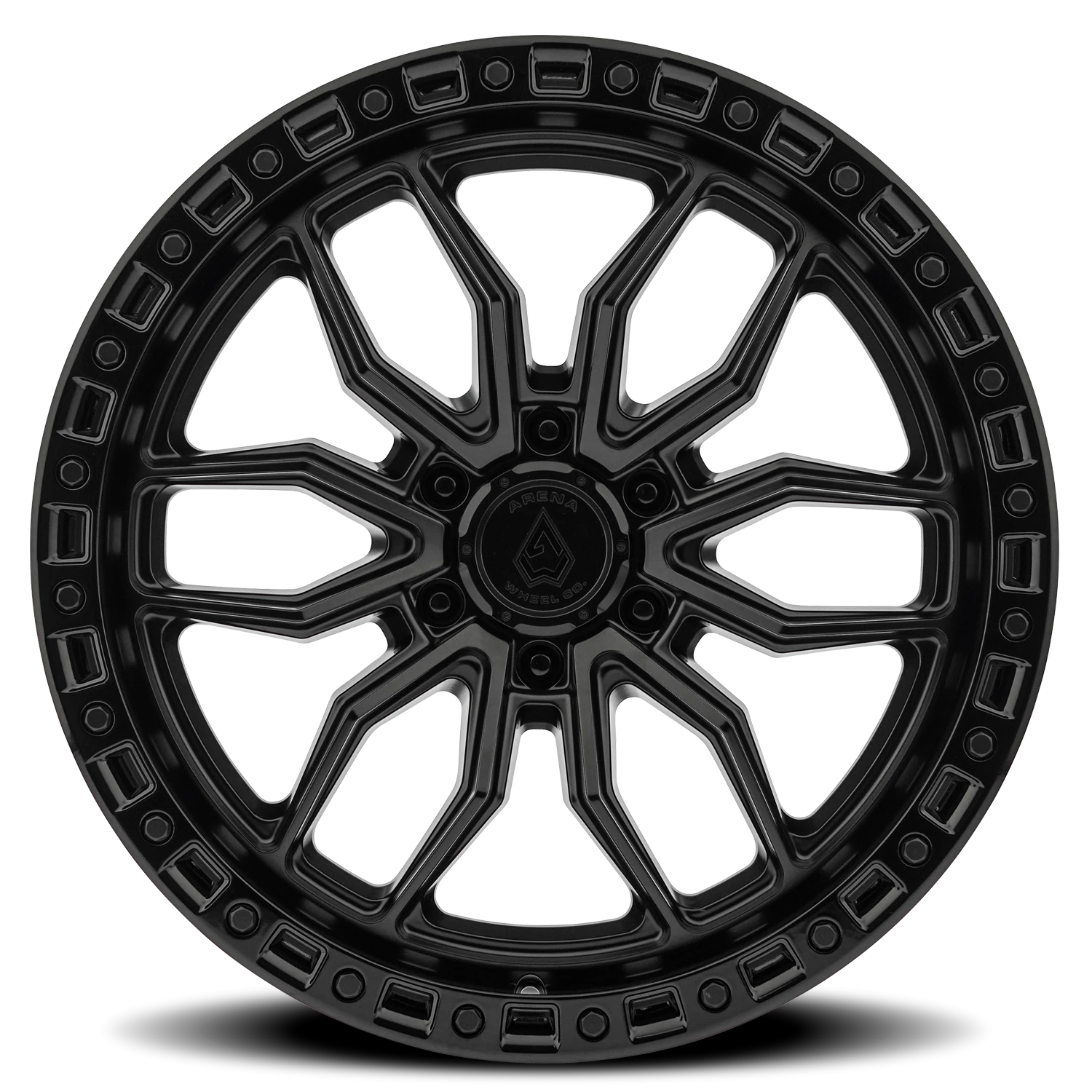 Arena Hustle 18x9" 6x139.7mm 106.1mm CB +1mm Satin Black Glossy Black Lip
