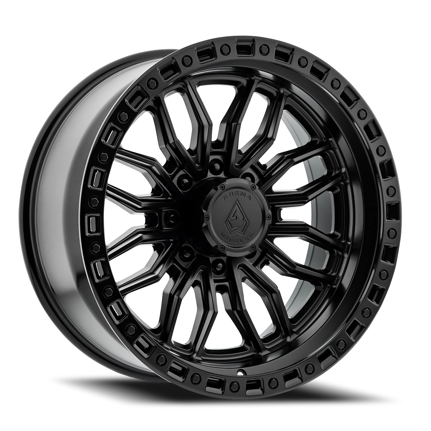 Arena Hustle 20x9" 8x165.1mm 125.1mm CB +20mm Satin Black Glossy Black Lip