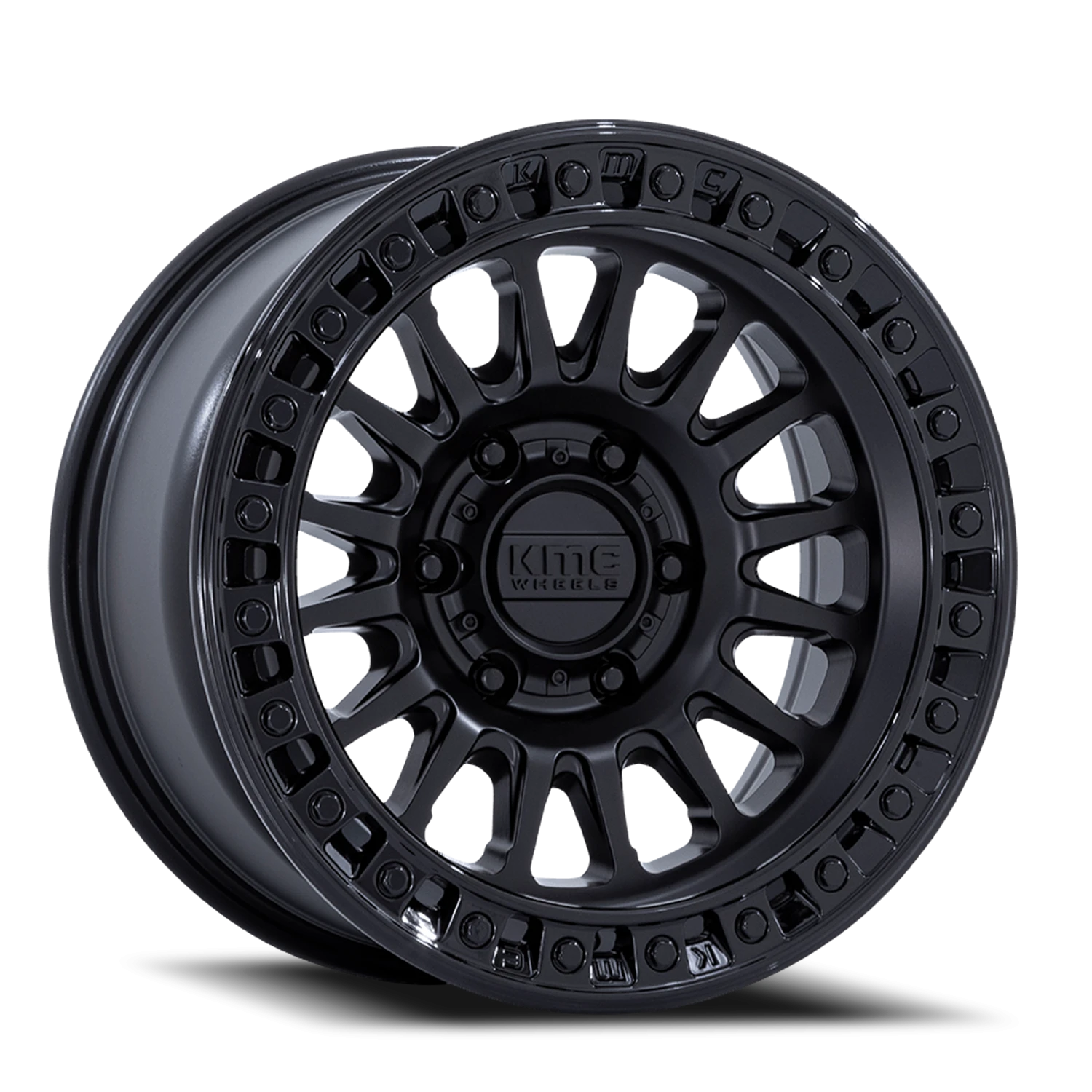 KMC IMS 18x9" 6x135mm 87.1mm CB +30mm Matte Black Gloss Black Lip