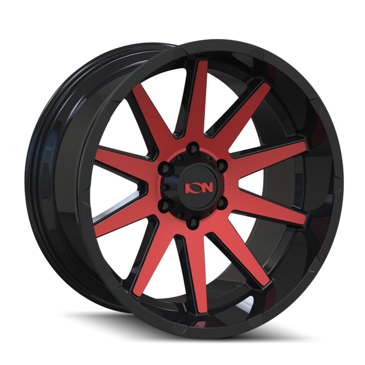 Ion 143 Gloss Black Red Machined 20x9 8x170 18mm 125.2mm