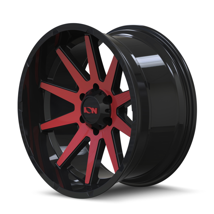 Ion 143 Gloss Black Red Machined 20x9 8x170 18mm 125.2mm