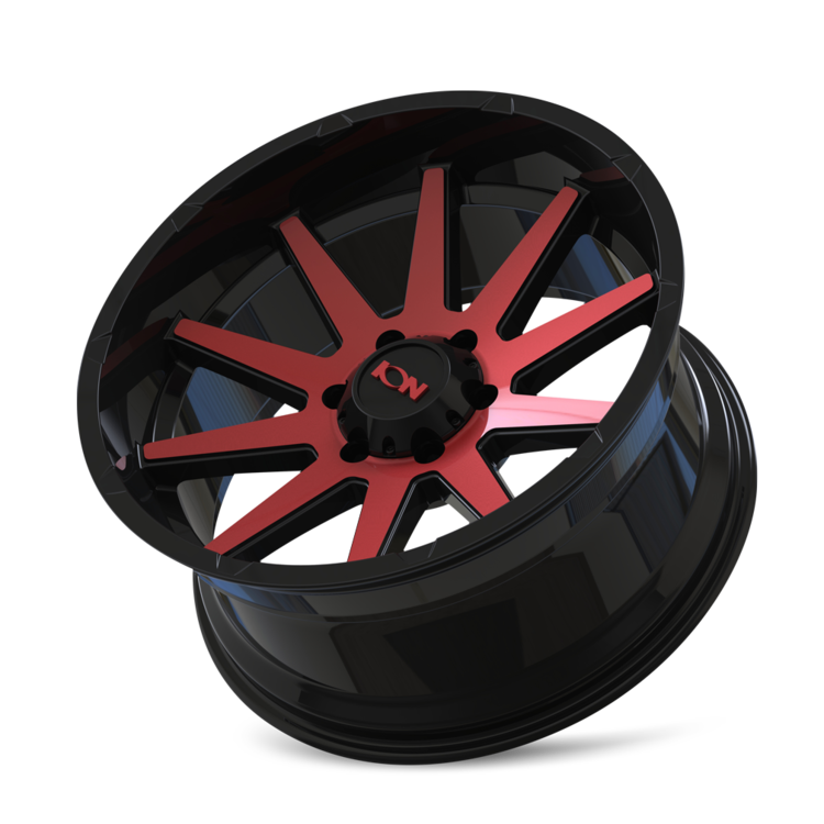 Ion 143 Gloss Black Red Machined 20x9 8x170 18mm 125.2mm
