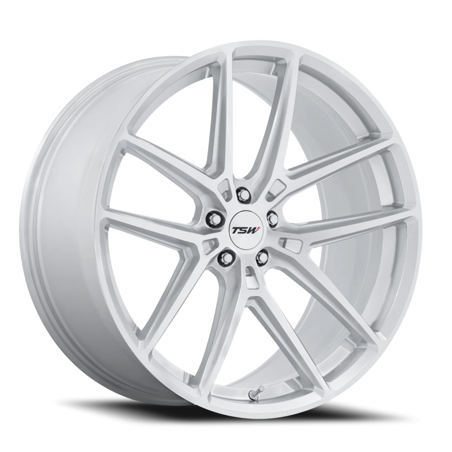 TSW Imola 19x9.5" 5x112mm 66.56mm CB +25mm Gloss Silver Machined Face