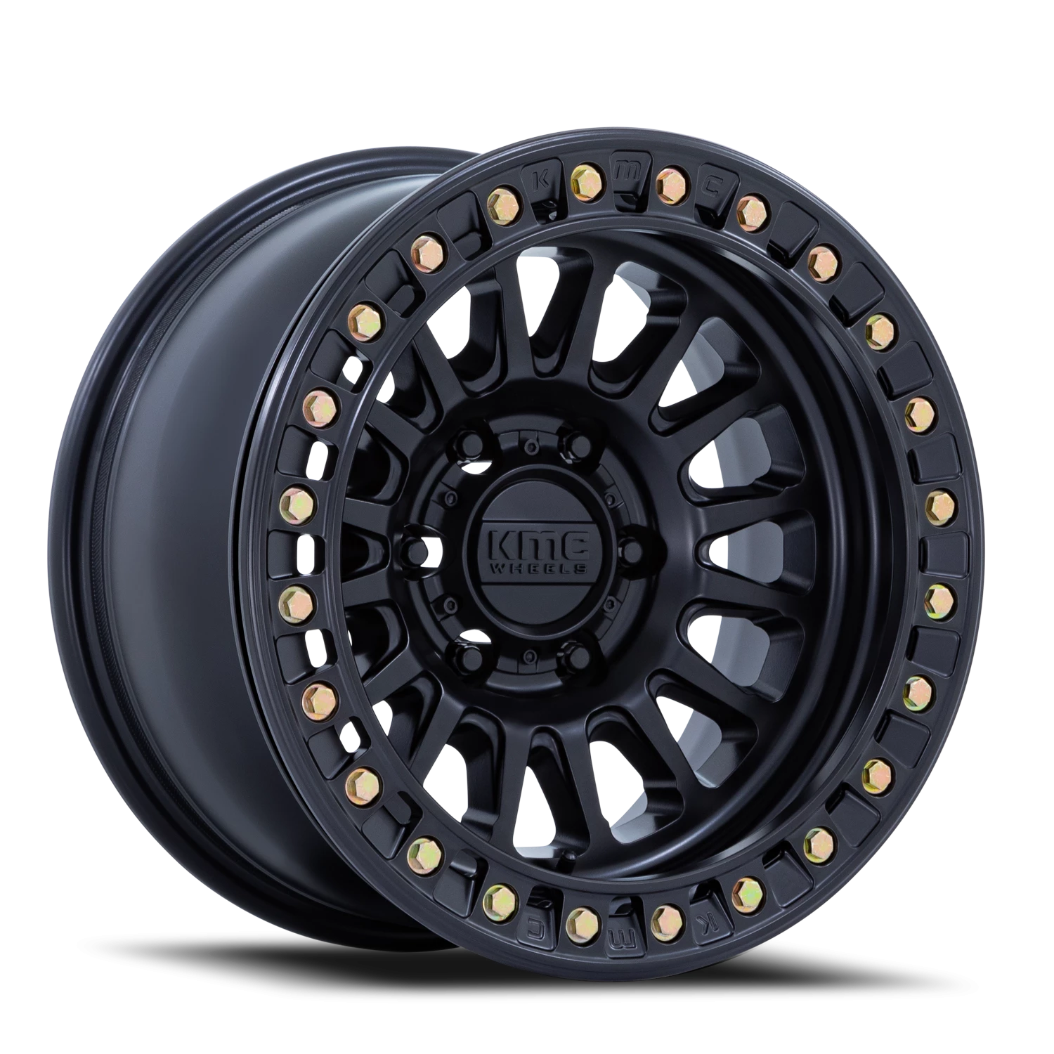 KMC Impact Beadlock 17x9" 5x127mm 71.5mm CB -38mm Matte Black