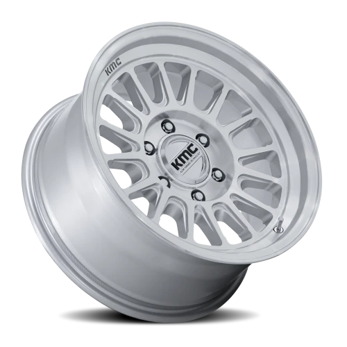 KMC Impact FFT 18x9 +0 6x139.7mm 106.1mm Gloss Silver Machined Face