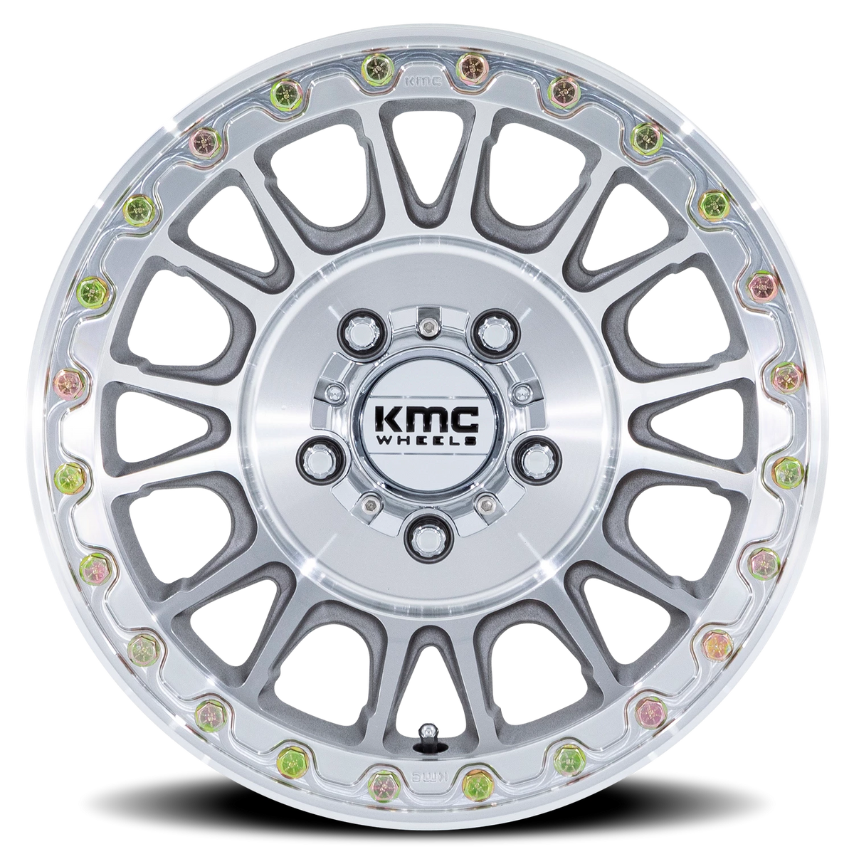 KMC Impact UTV Beadlock 15x8 +0 4x156mm 115.1mm Machined Silver