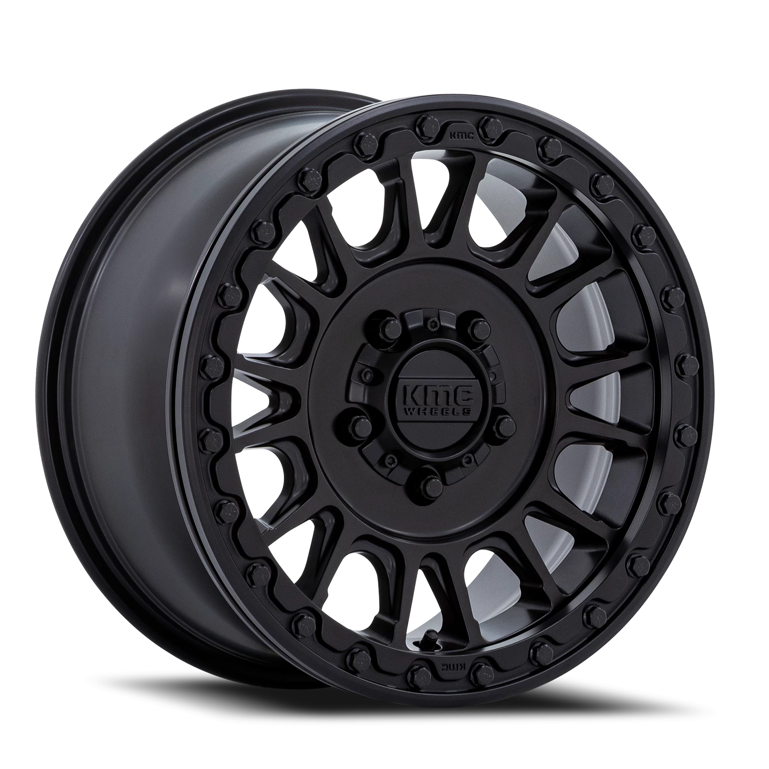 KMC Impact UTV Beadlock 15x7" 4x156mm 115.1mm CB +38mm Satin Black