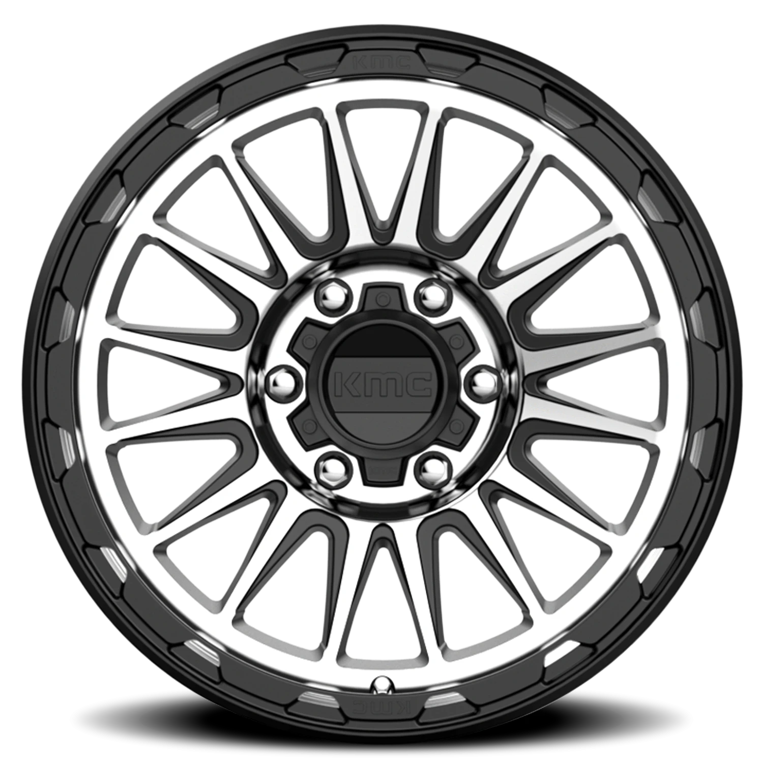 KMC Impact 16x8" 6x139.7mm 106.25mm CB 0mm Satin Black Machined