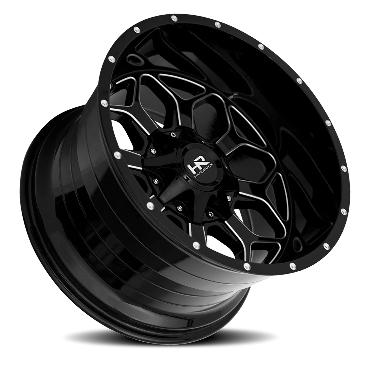 Hardrock Offroad Indestructible H712 20x10" 8x170mm 125.2mm CB -19mm Gloss Black Milled