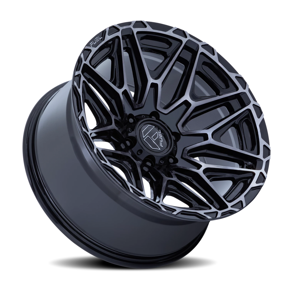 Fuel Injector 20x9 +1 8x180mm 124.2mm Gloss Black Machined Face-Dark Tint