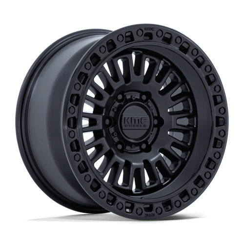 <b>KMC Wheels</b> KM554 AZTEC -<br> Matte Black W/ Gloss Black Lip