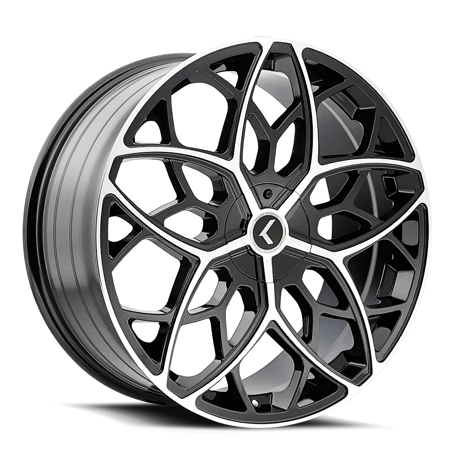 Kraze Ricochet 22x8.5" 5x115mm 74.1mm CB +38mm Black Machined