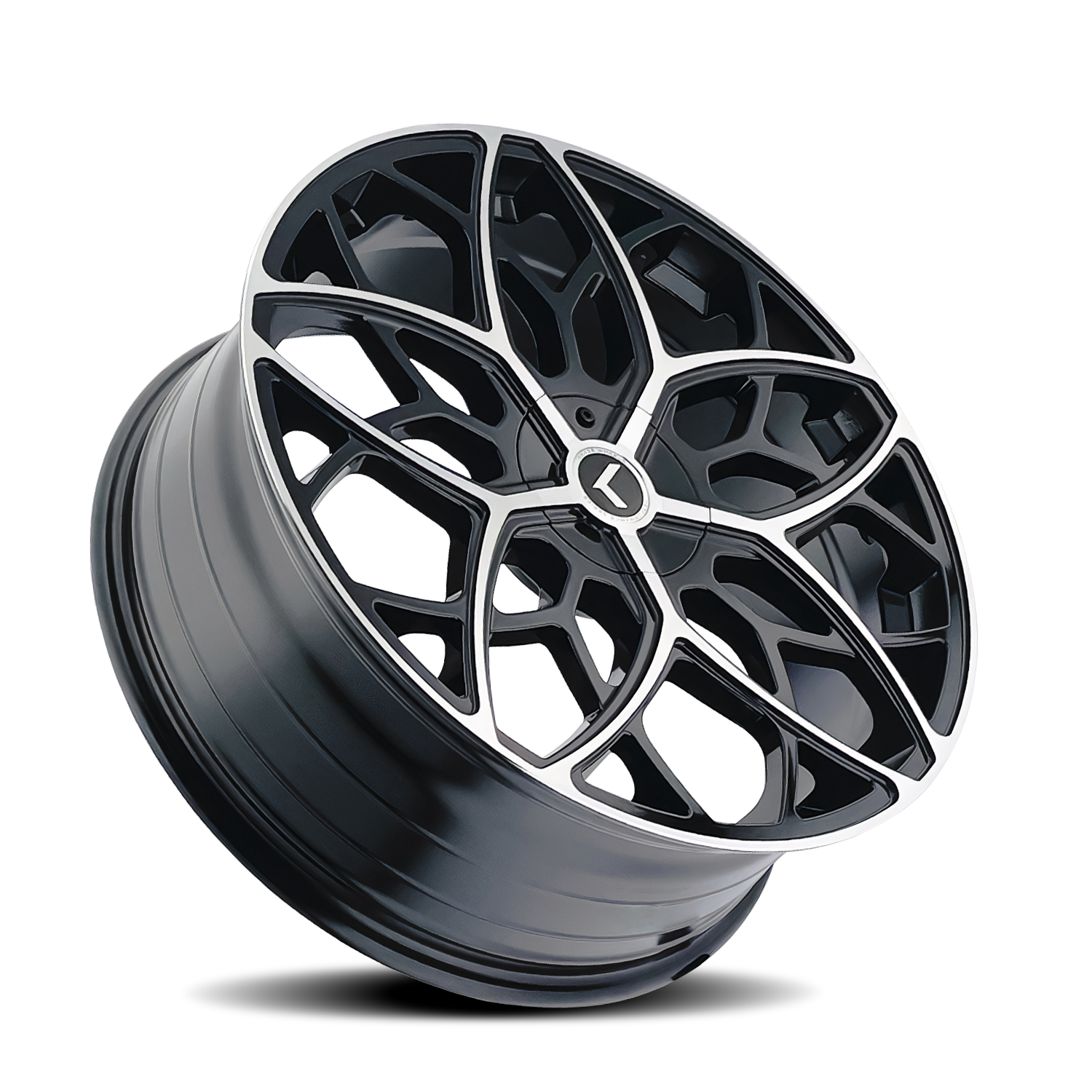 Kraze Ricochet 22x8.5" 5x115mm 74.1mm CB +38mm Black Machined