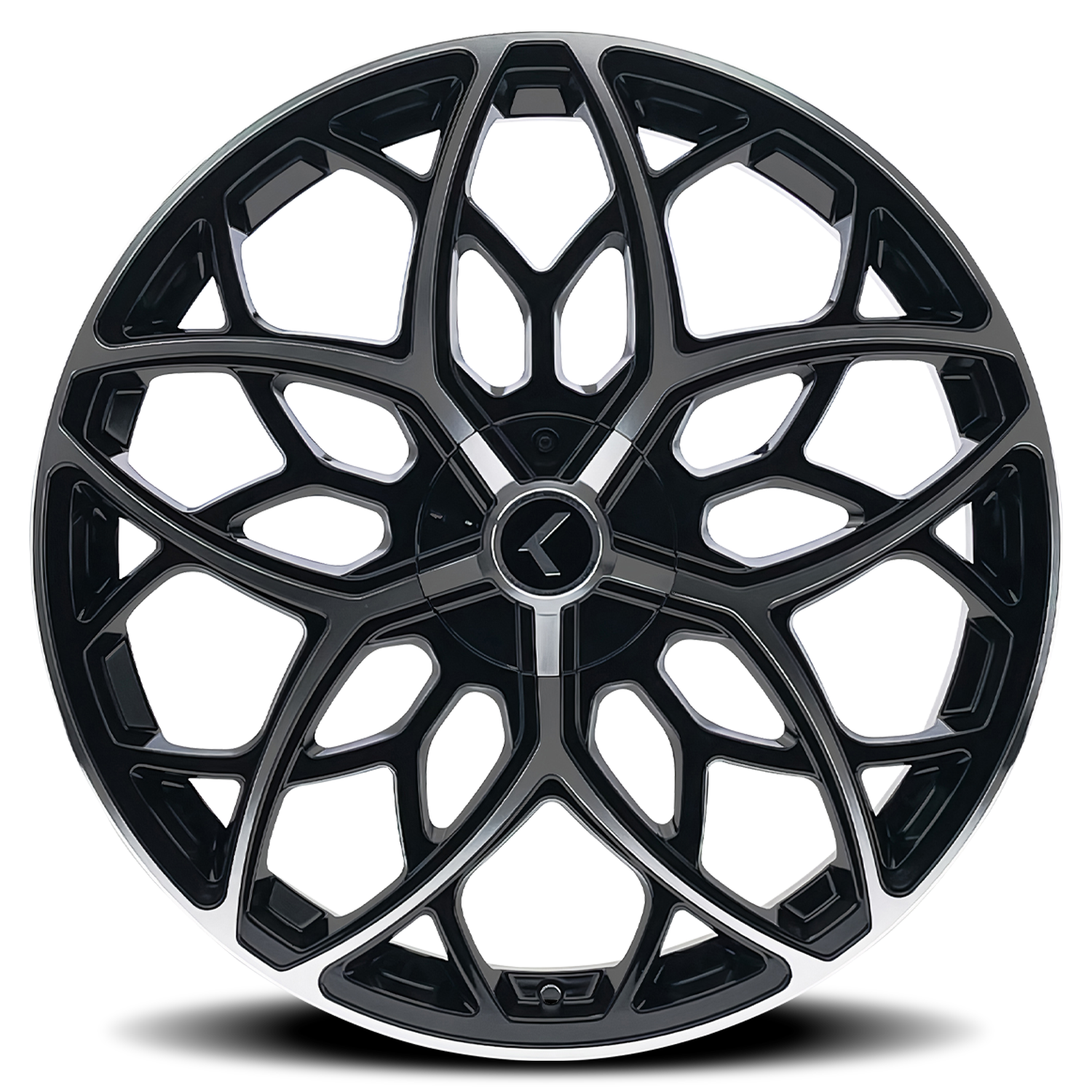 Kraze Ricochet 22x8.5" 5x115mm 74.1mm CB +38mm Black Machined