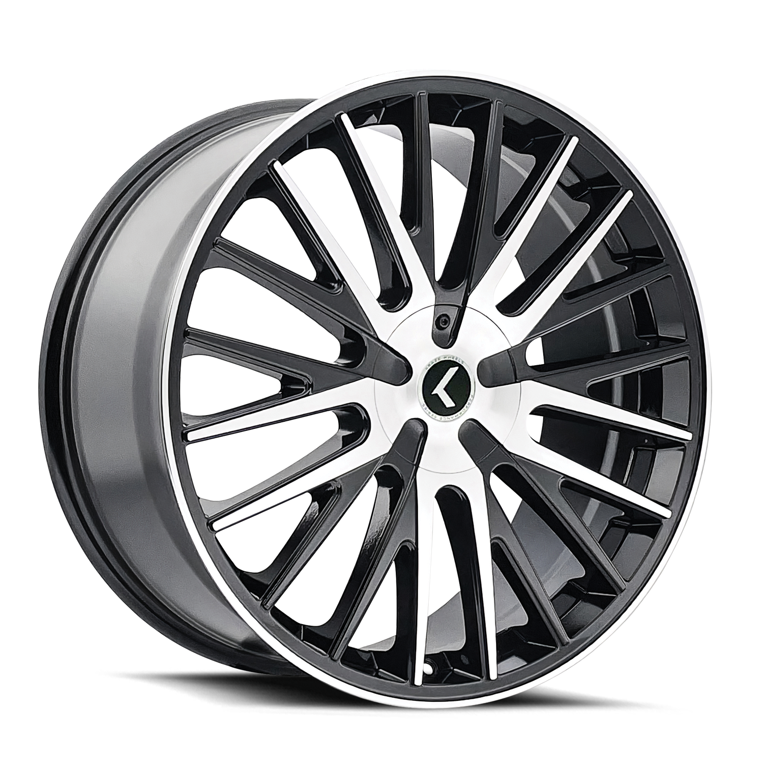 Kraze Double Down 22x8.5" 5x100mm 73mm CB +38mm Gloss Black Machined