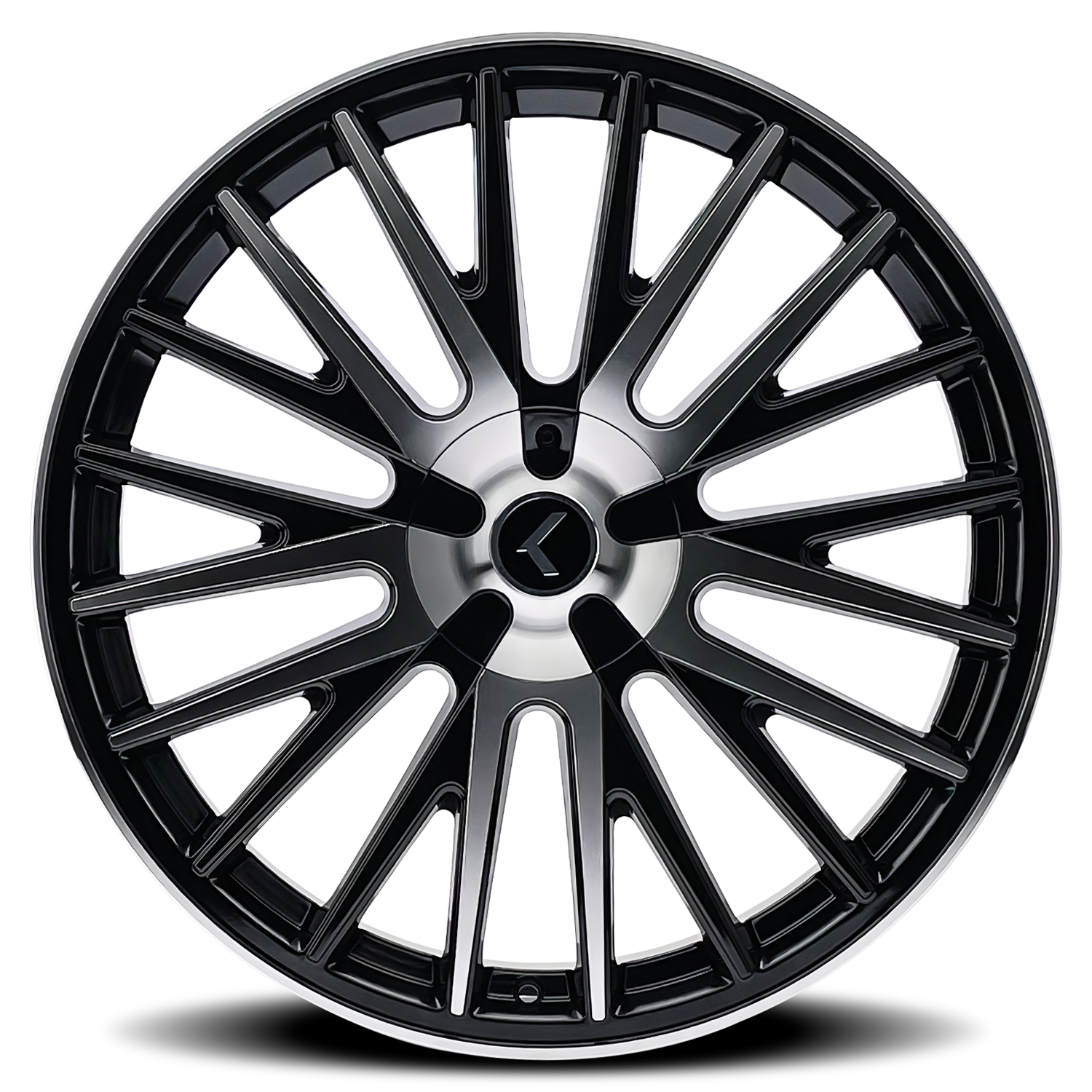 Kraze Double Down 18x8" 5x112mm 74.1mm CB +40mm Gloss Black Machined