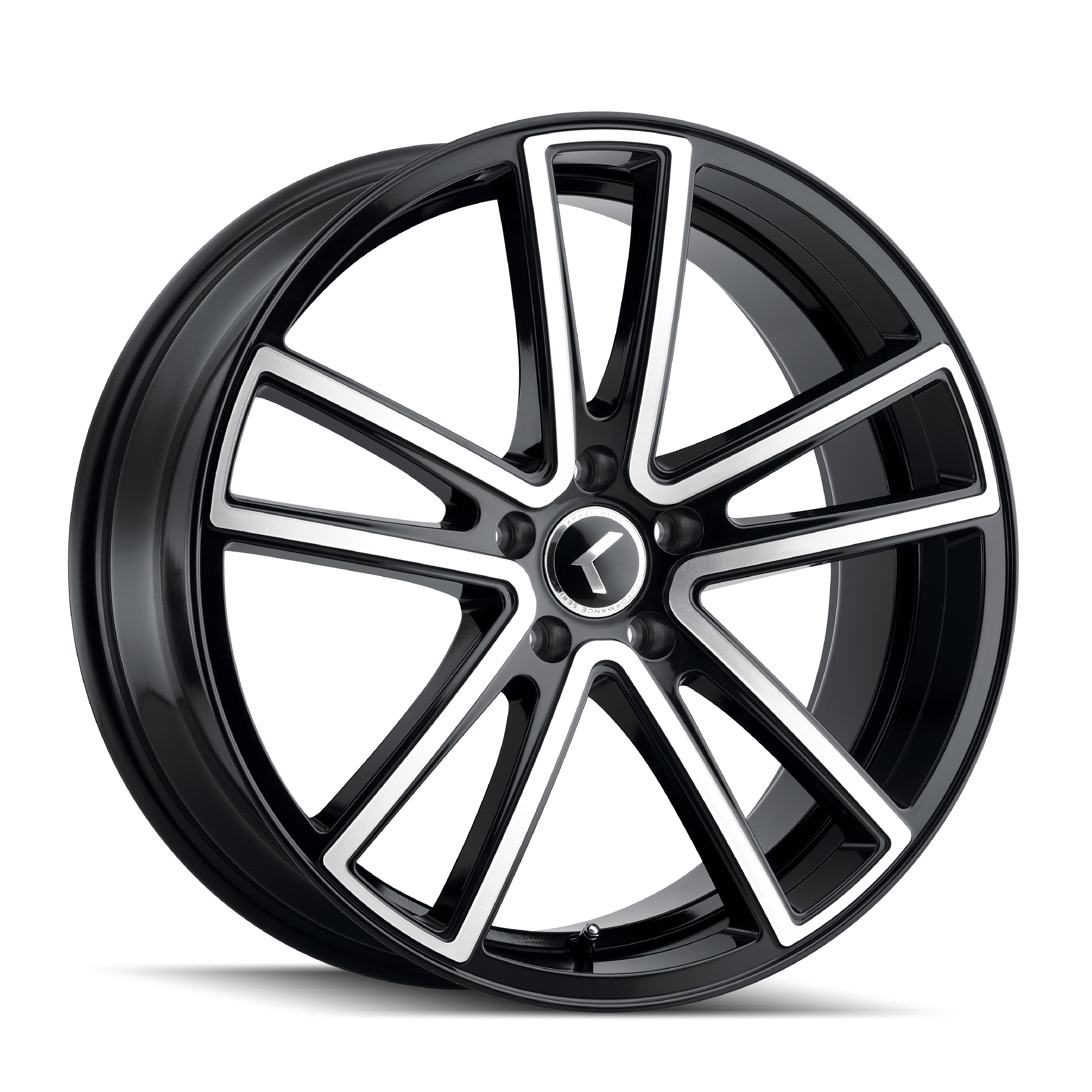 Kraze Lusso 20x8.5" 5x114.3mm 72.62mm CB +38mm Black Machined