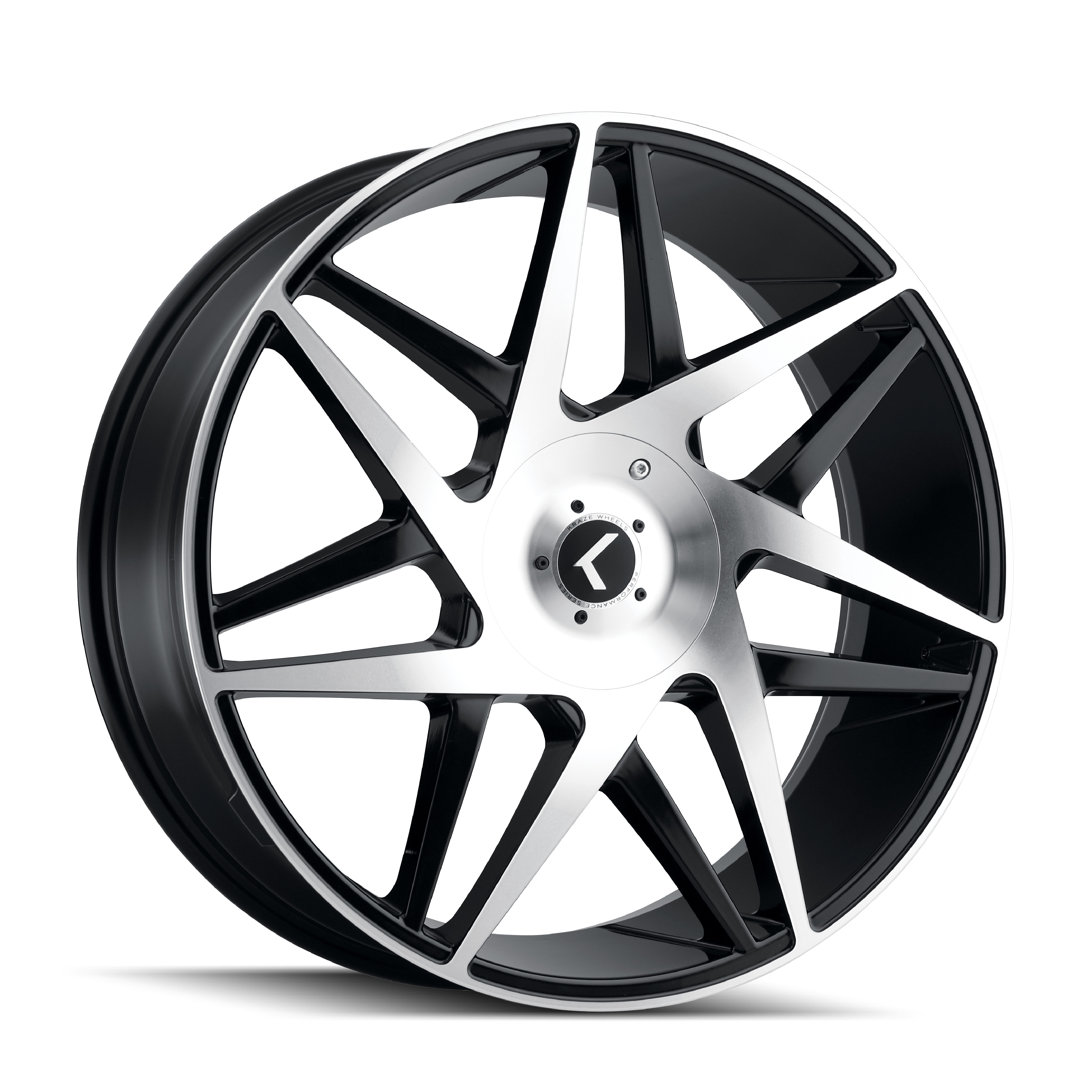 Kraze Phase 22x8.5" 5x112mm 72.62mm CB +38mm Black Machined