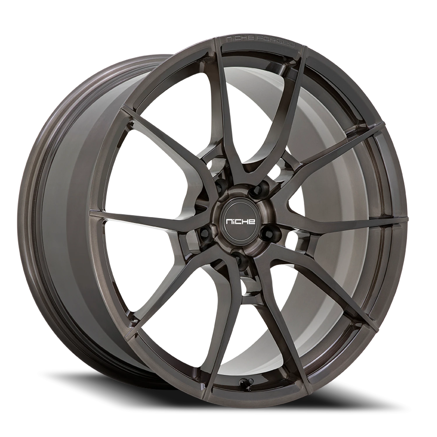 Niche Kanan 20x10" 5x115mm 71.5mm CB +20mm Brushed Candy Smoked