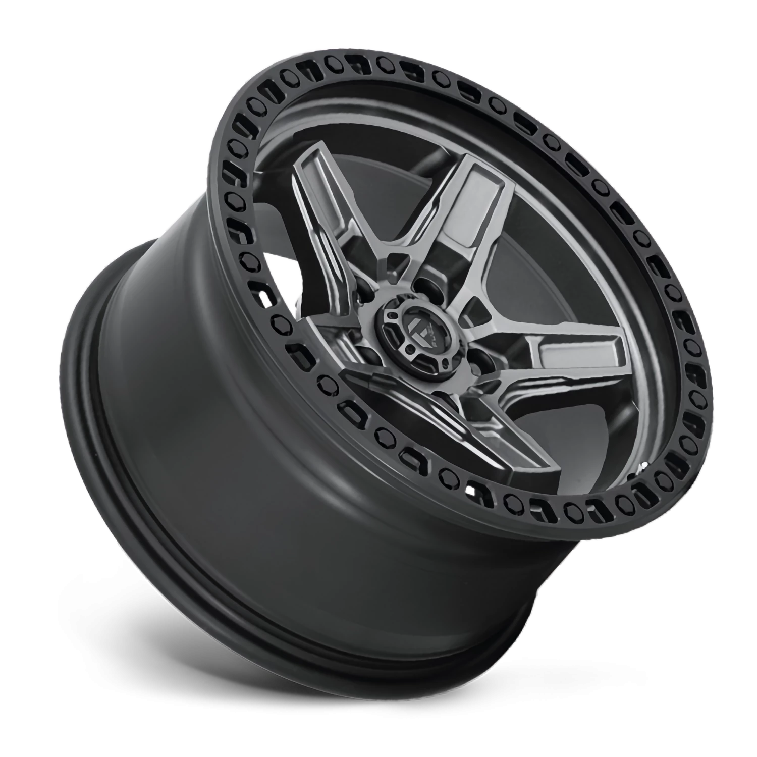Fuel Kicker 17x9" 5x127mm 71.5mm CB -12mm Matte Gunmetal Black Bead Ring