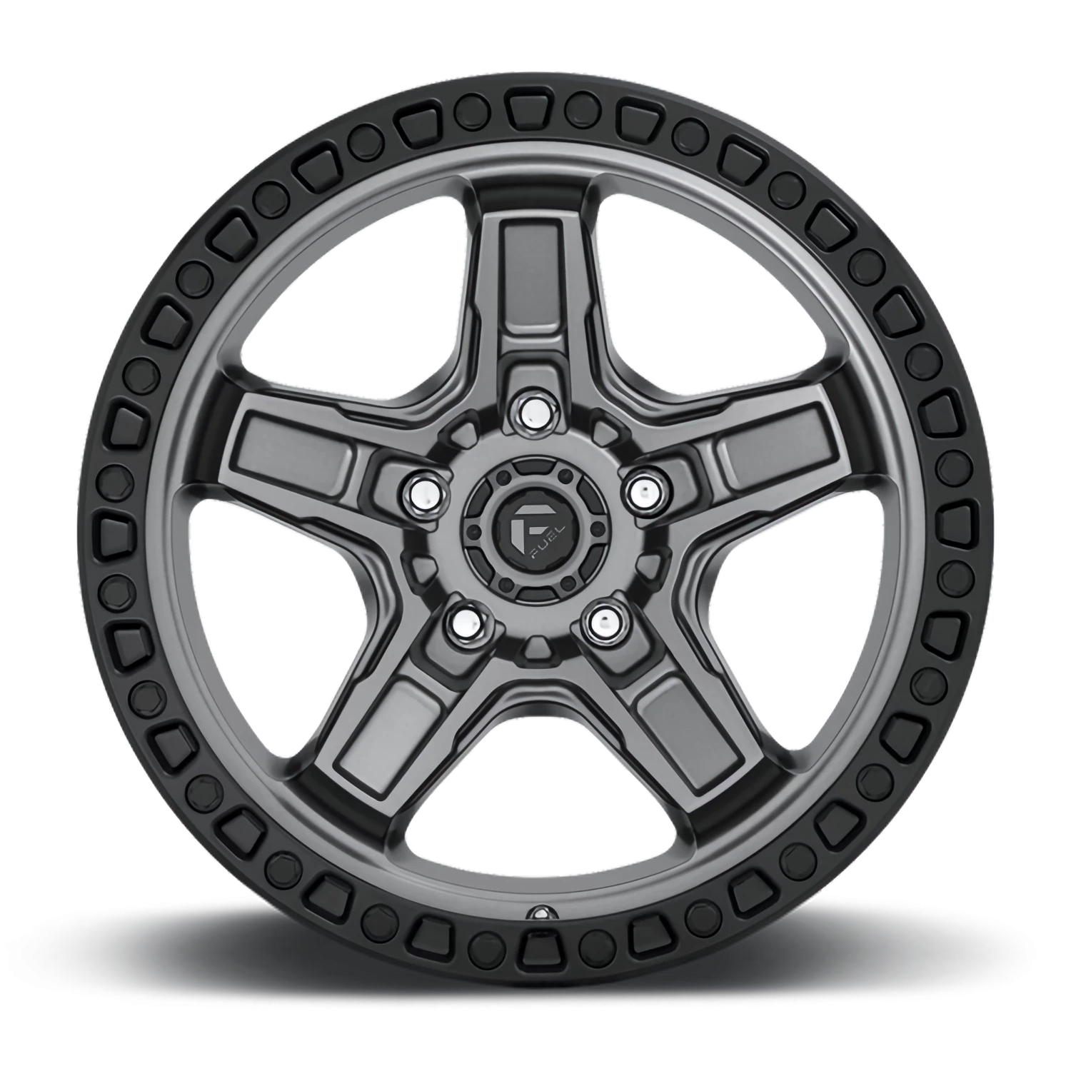 Fuel Kicker 17x9" 5x127mm 71.5mm CB -12mm Matte Gunmetal Black Bead Ring