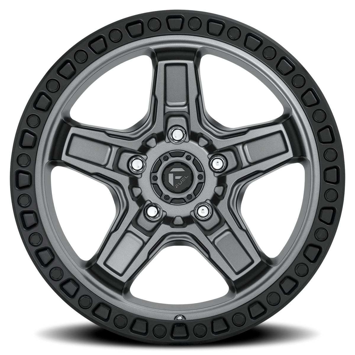 Fuel Kicker 17x9 +1 5x150mm 110.1mm Matte Gunmetal Black Bead Ring