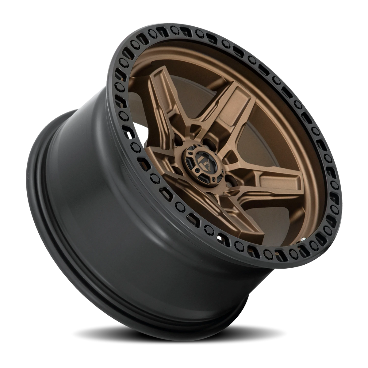 Fuel Kicker 17x9 +1 5x127mm 71.5mm Matte Bronze Black Bead Ring