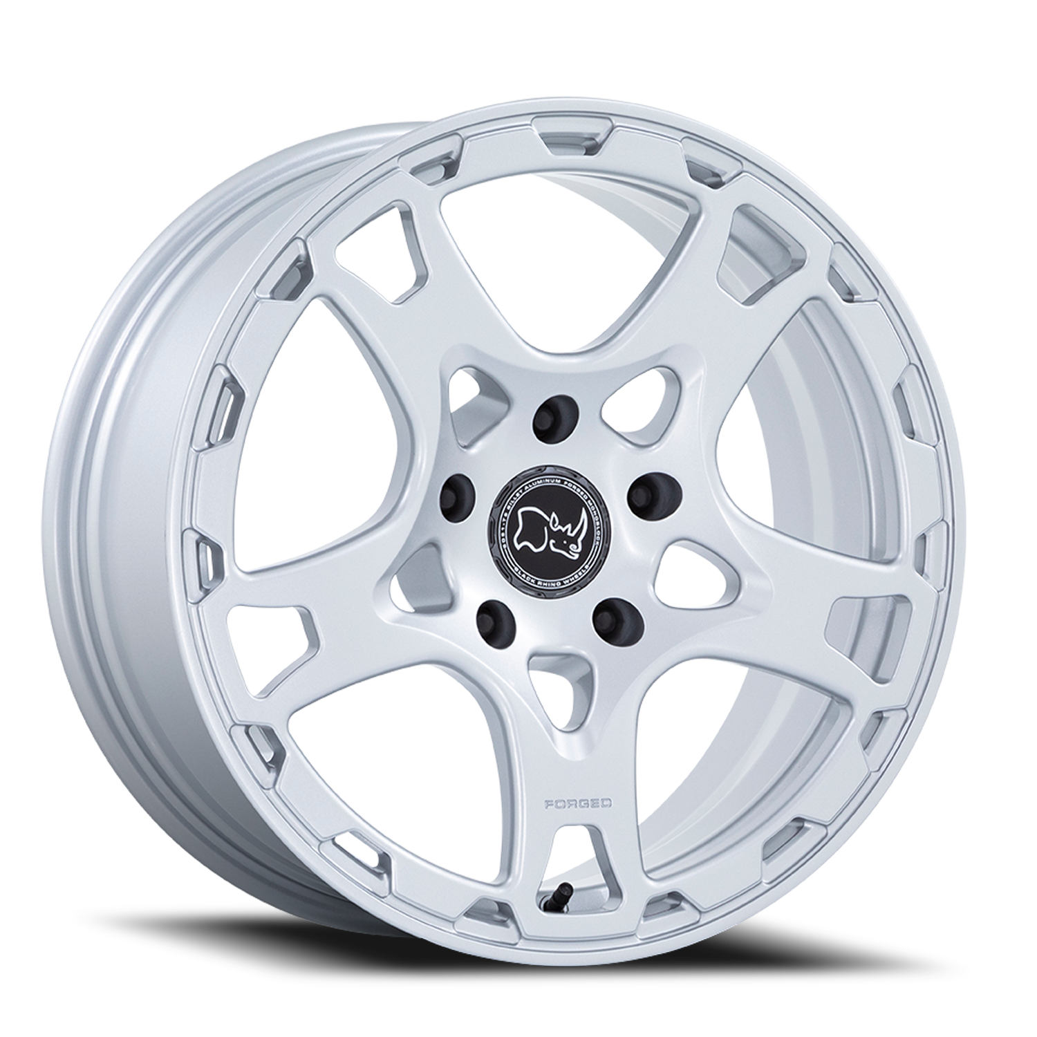 Black Rhino Klaue Forged 18x8" 5x130mm 71.6mm CB +20mm Gloss Silver