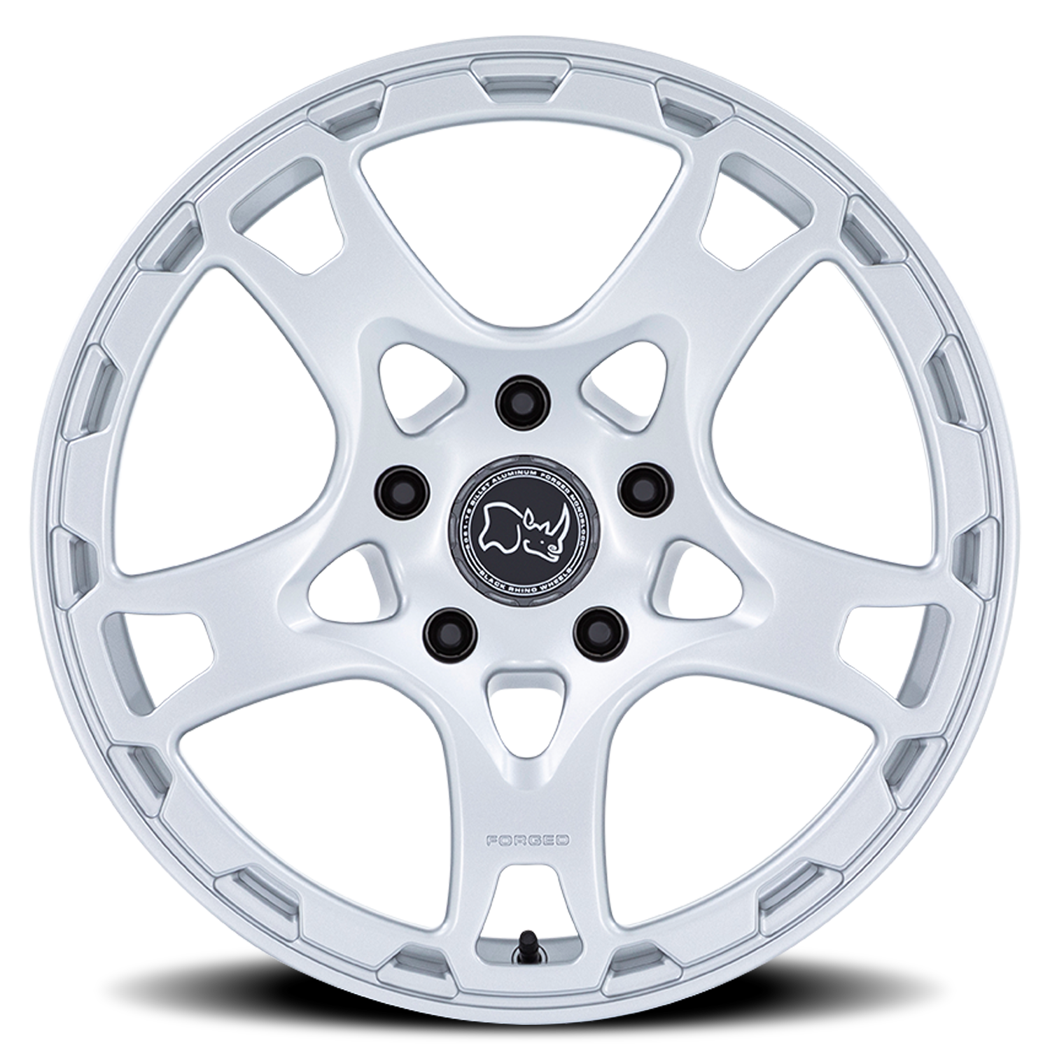 Black Rhino Klaue Forged 18x8" 5x130mm 71.6mm CB +20mm Gloss Silver