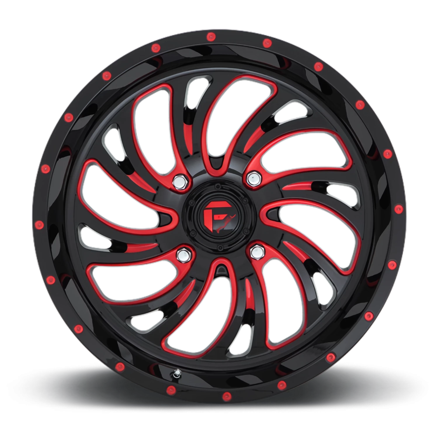 Fuel Kompressor UTV 18x7" 4x156mm 132mm CB +13mm Gloss Red Milled